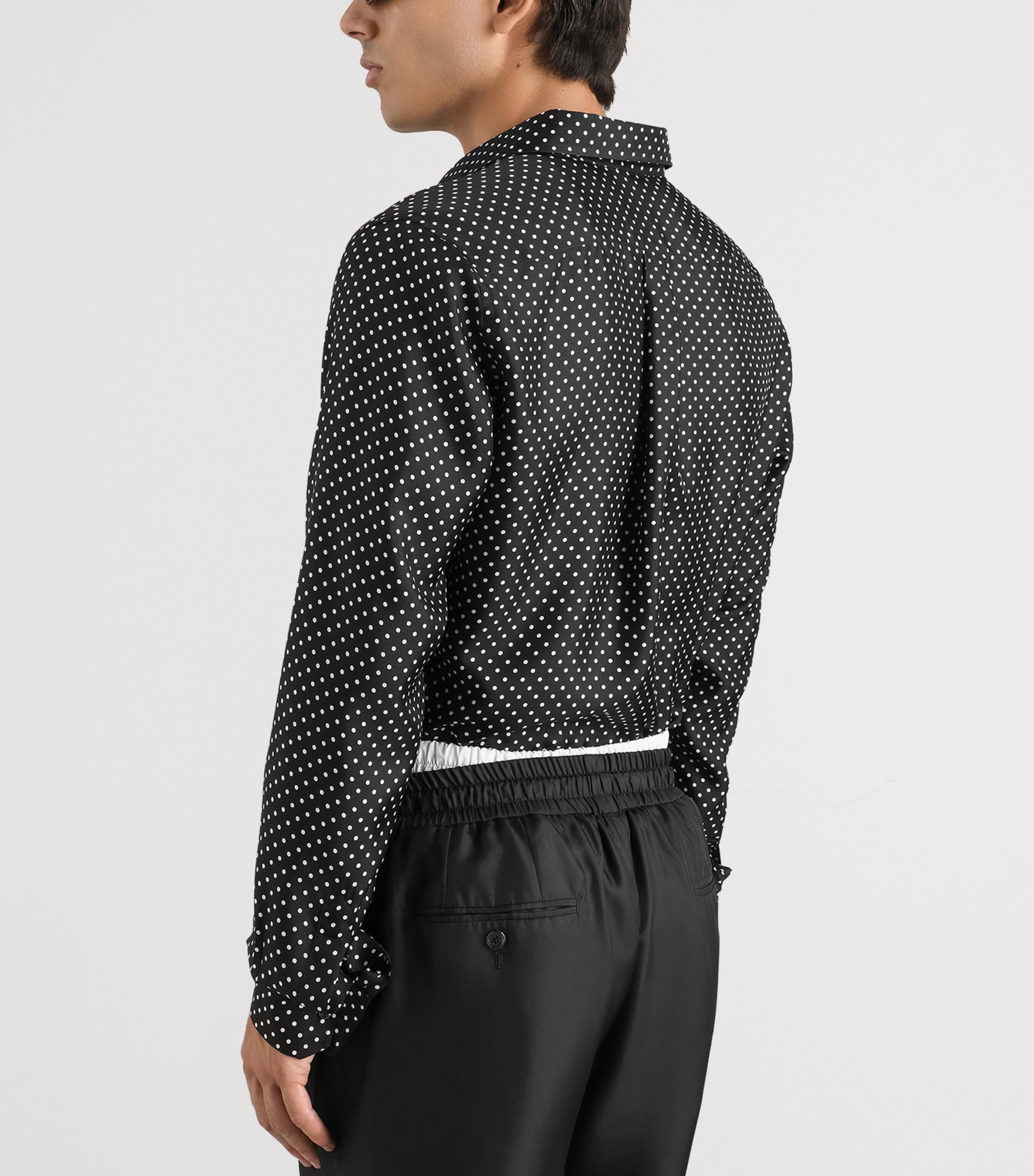 Dolce&Gabbana Mens Silk Shirt Pois Piccolo Image 4