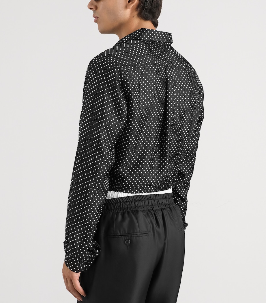 Dolce&Gabbana Mens Silk Shirt Pois Piccolo Image 4