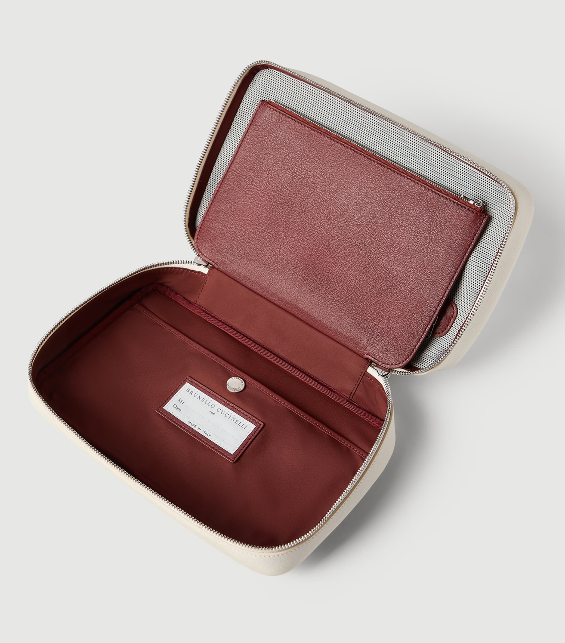 Brunello Cucinelli Leather Travel Beauty Case Image 4