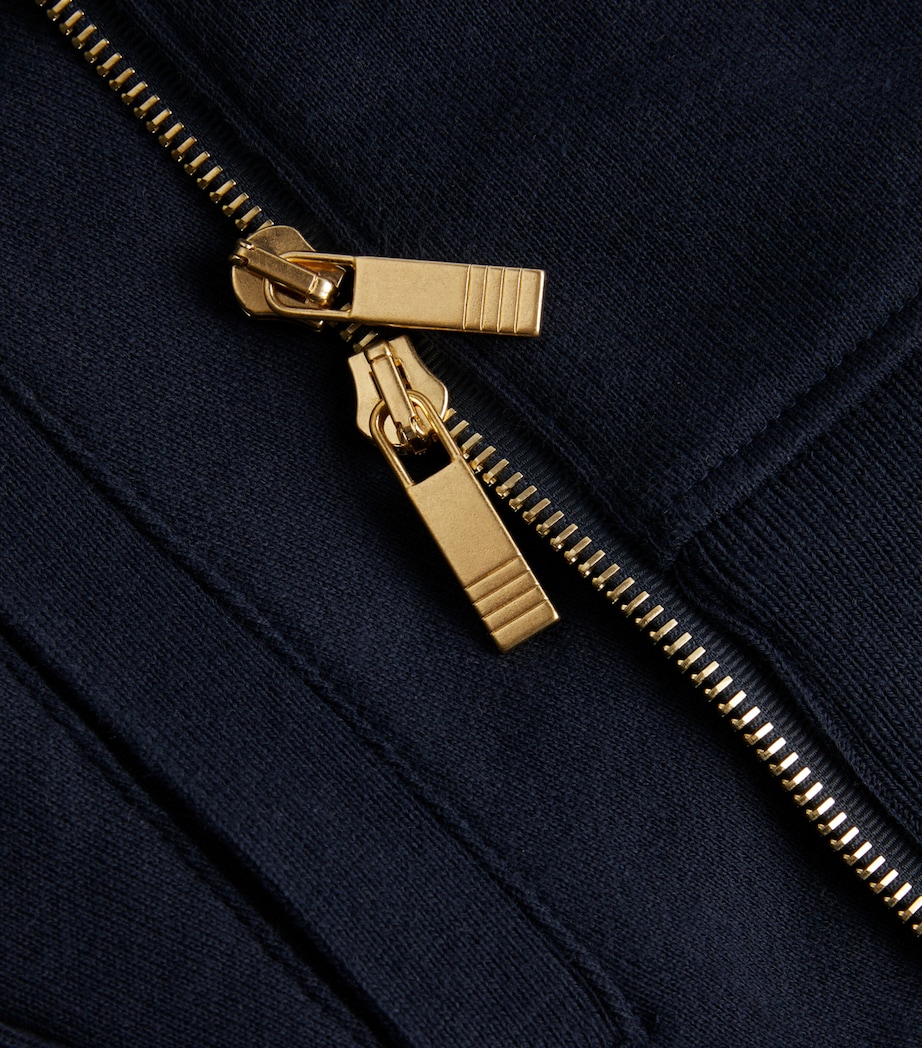 4-Bar Zip-Up Hoodie NAVY Image 5