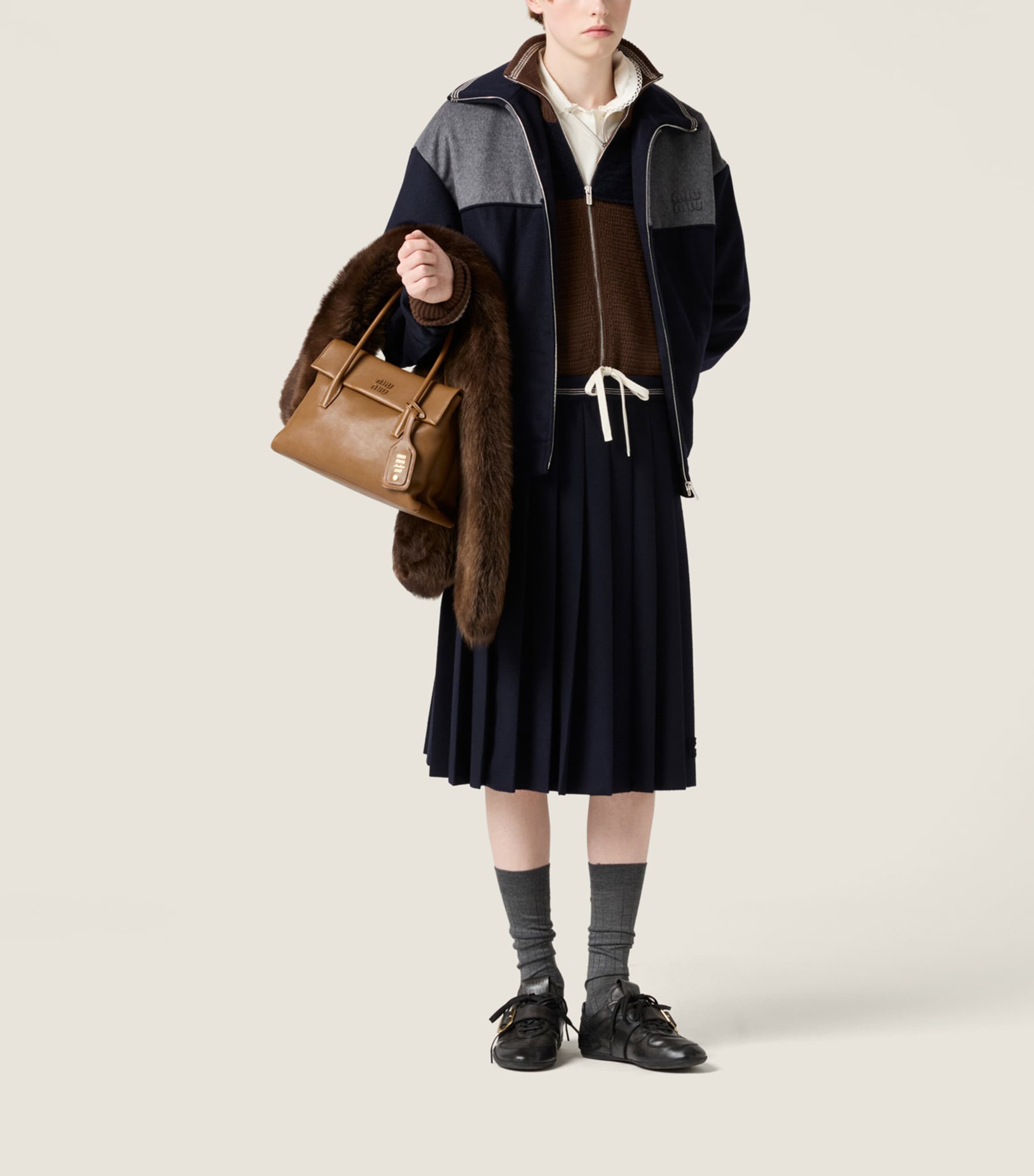 Cotton Zipped Polo Shirt F0009 Image 2