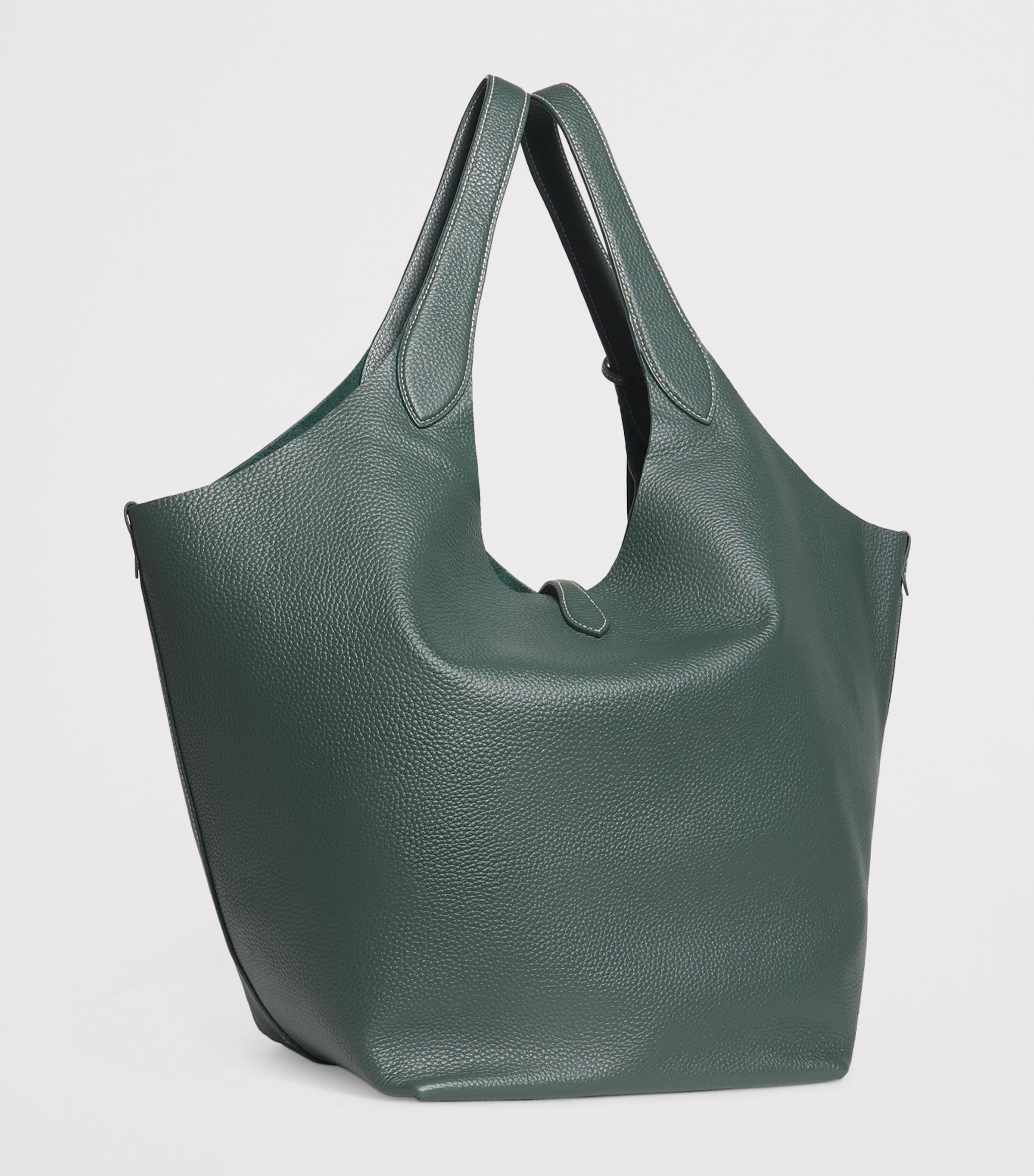 Polo Ralph Lauren Green Large Leather Polo Play Tote Bag | Harrods US