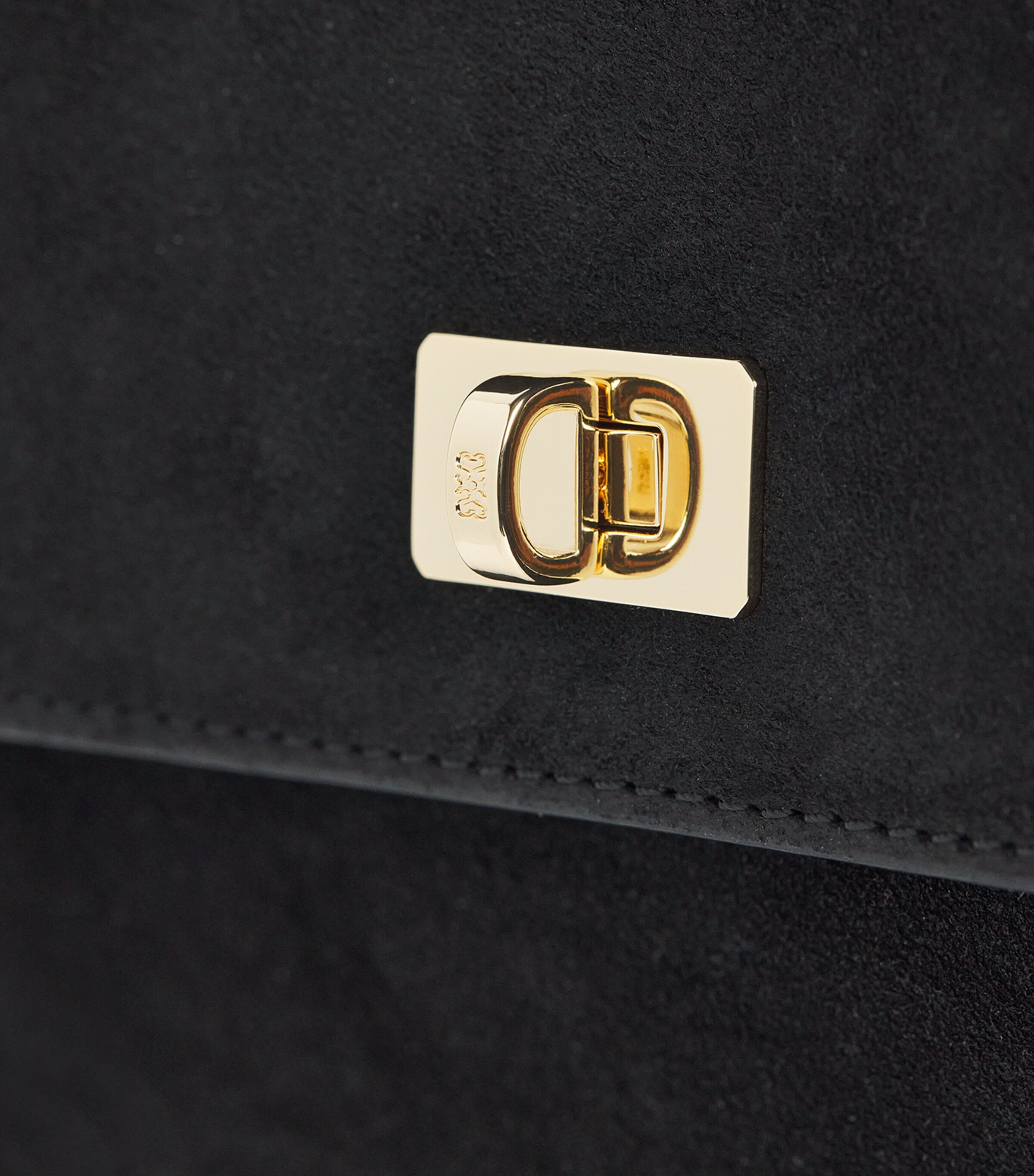 Sandro Paris Suede Top-Handle Bag Black Image 5