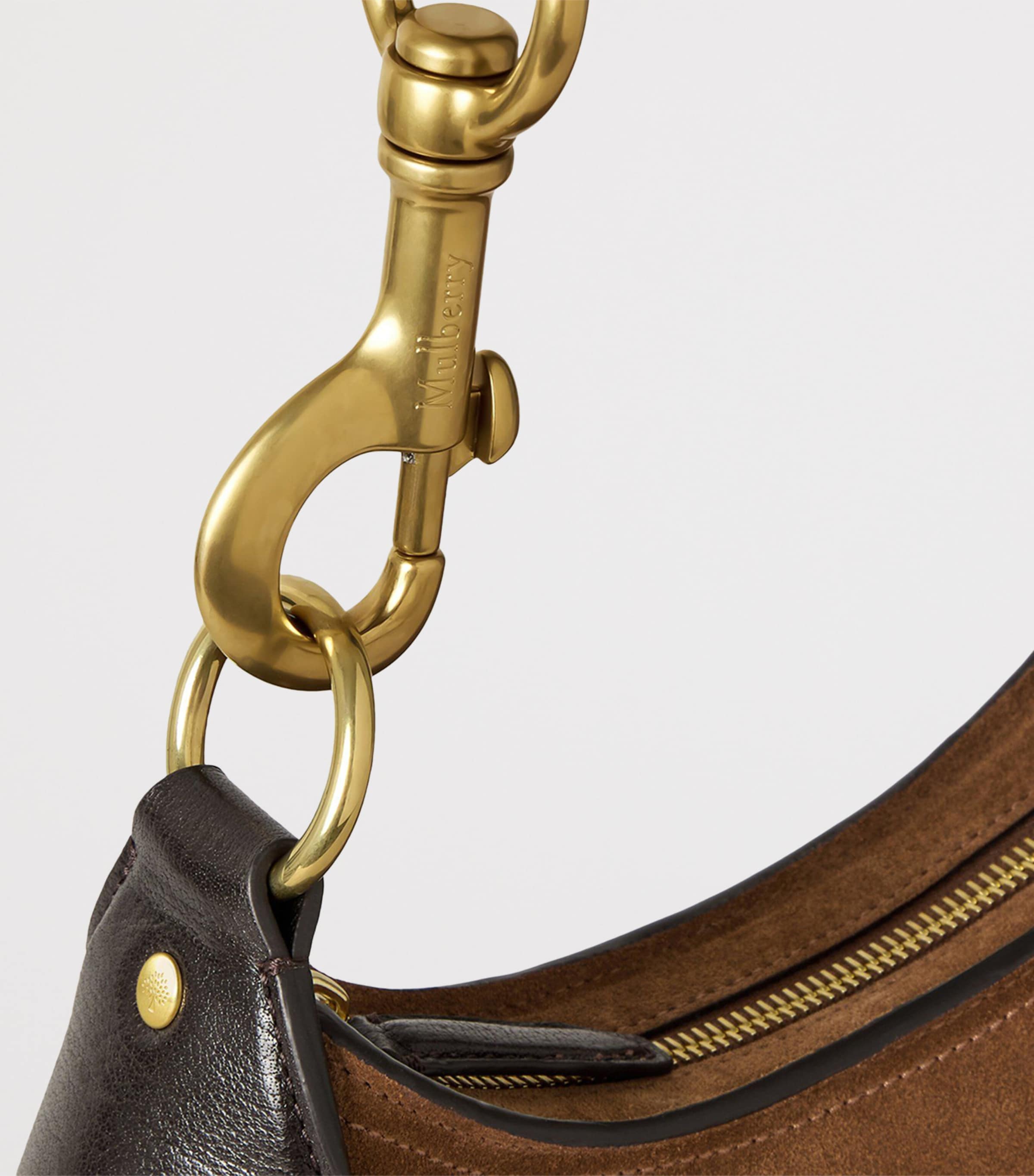 Small Suede Hackney Shoulder Bag VINTAGE OAK Image 5