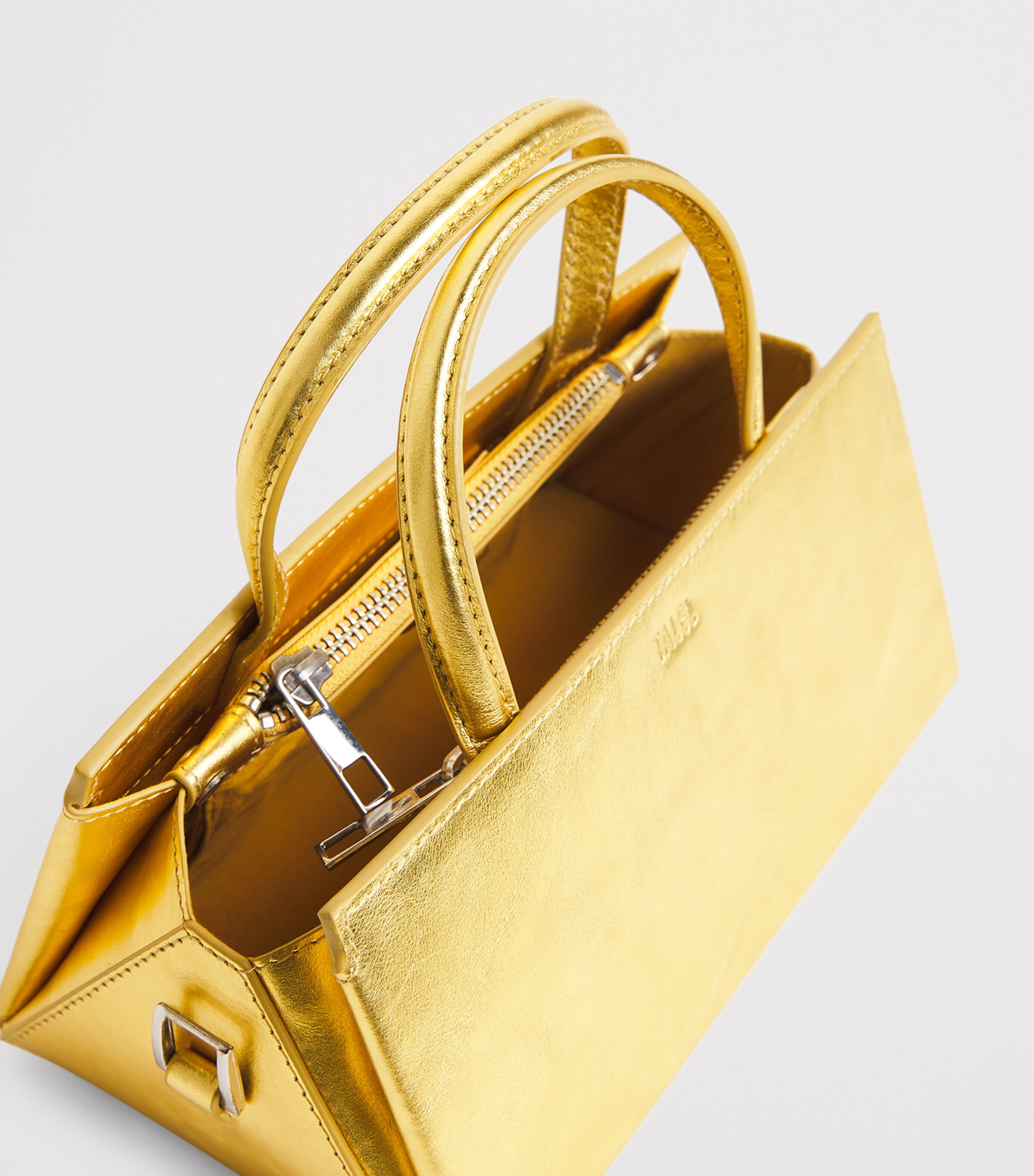 Talel Paris Metallic Leather V2 Baguette Bag Gold Image 5