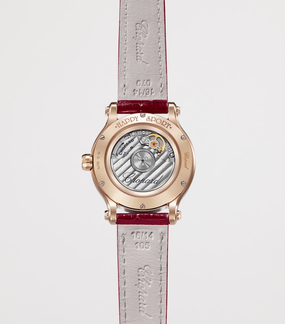 Rose Gold and Diamond Happy Sport Watch 33mm 18K ROSE GOLD Image 2