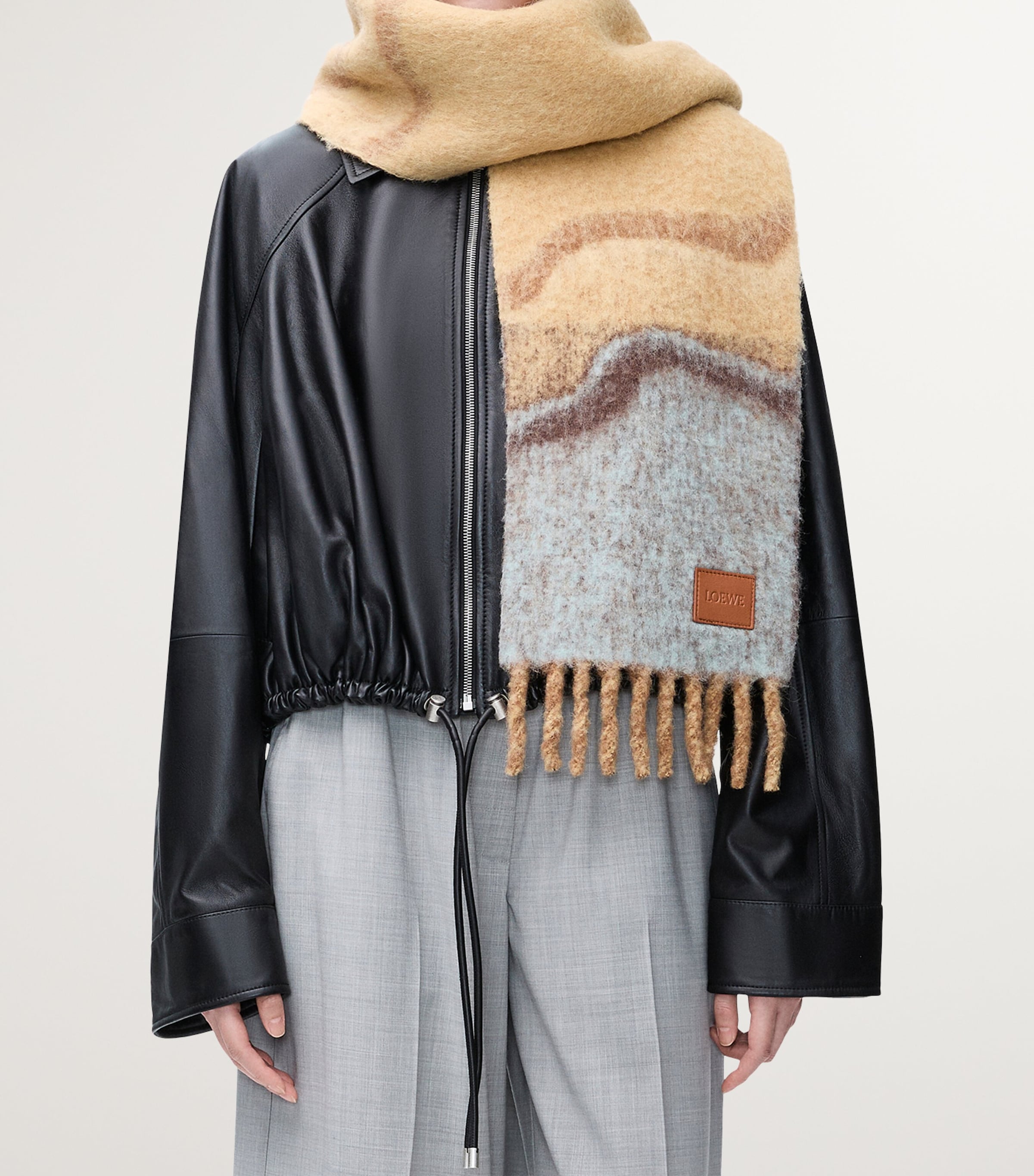LOEWE Alpaca-Blend Marble Scarf Camel/multicolor Image 5