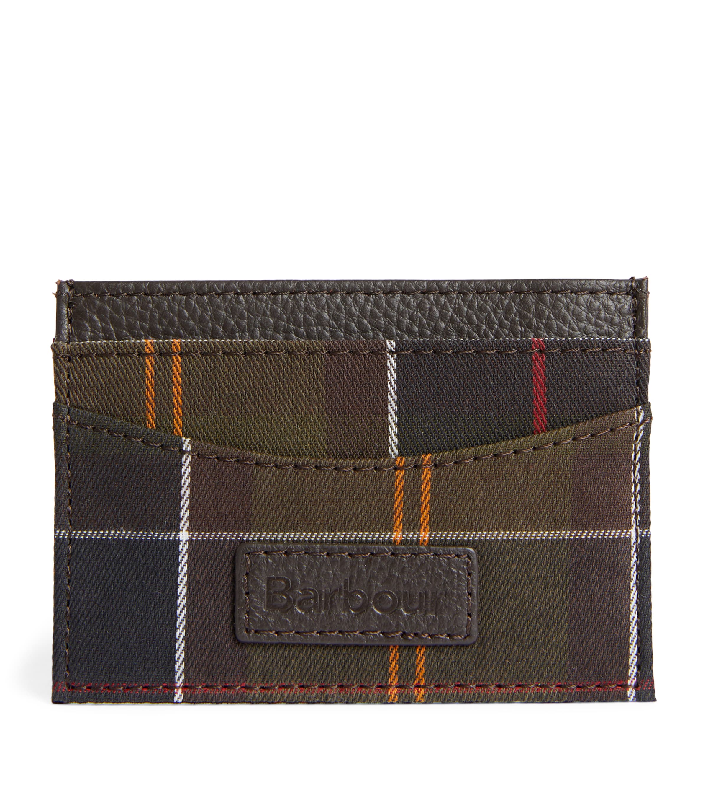 Barbour Leather And Tartan Card Holder