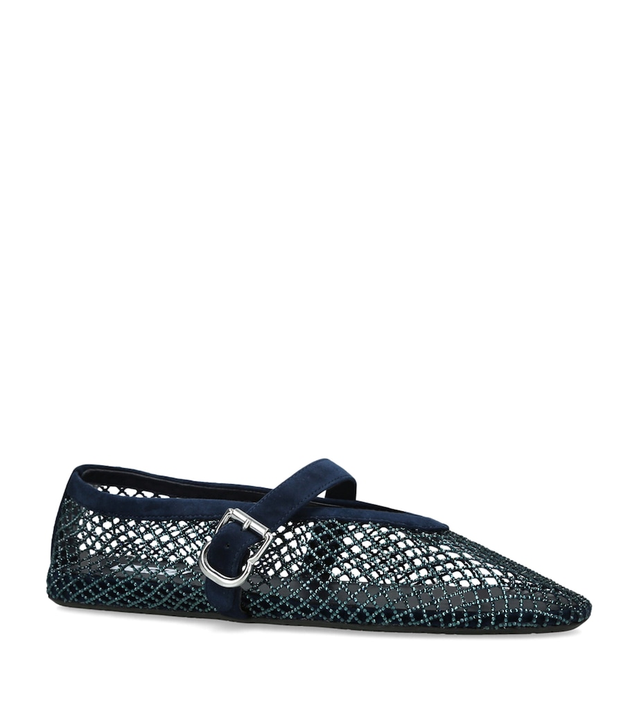 Alaïa Embellished Mesh Ballet Flats Blue/dark Image 2