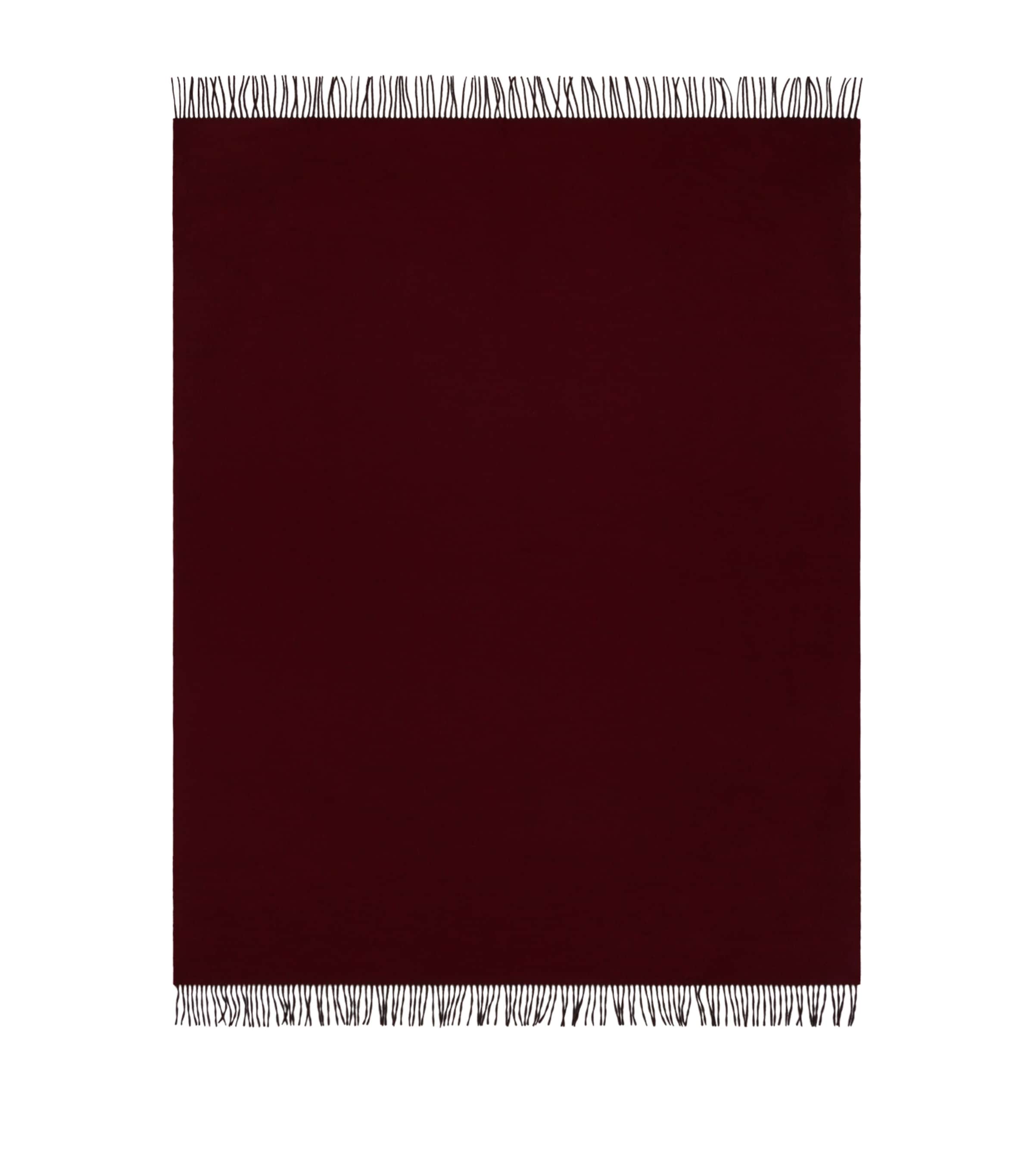 Begg x Co Cashmere Arran Solid Throw (147cm x 183cm) Merlot Image 1