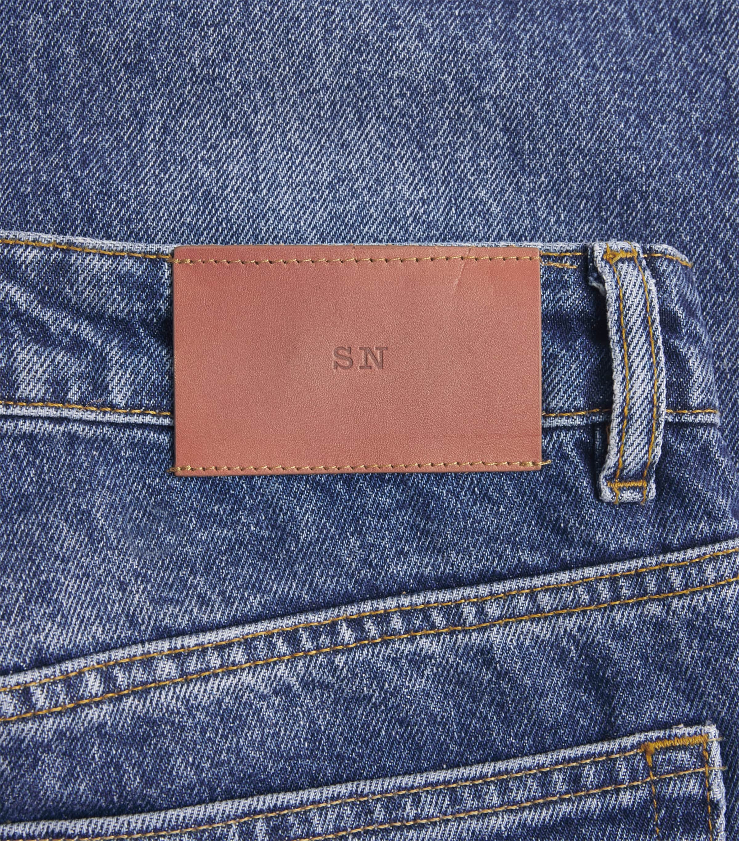 Studio Nicholson Mens Riso Straight Jeans Worn Wash Indigo Image 6