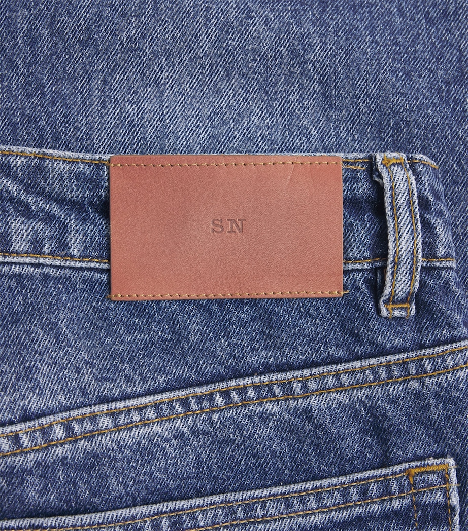 Studio Nicholson Mens Riso Straight Jeans Worn Wash Indigo Image 6