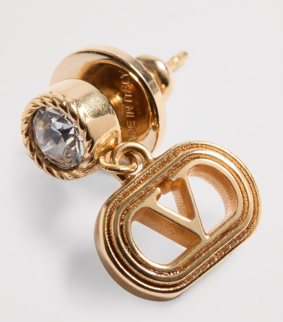 Embellished Ovalette Stud Earrings 9MN Image 4