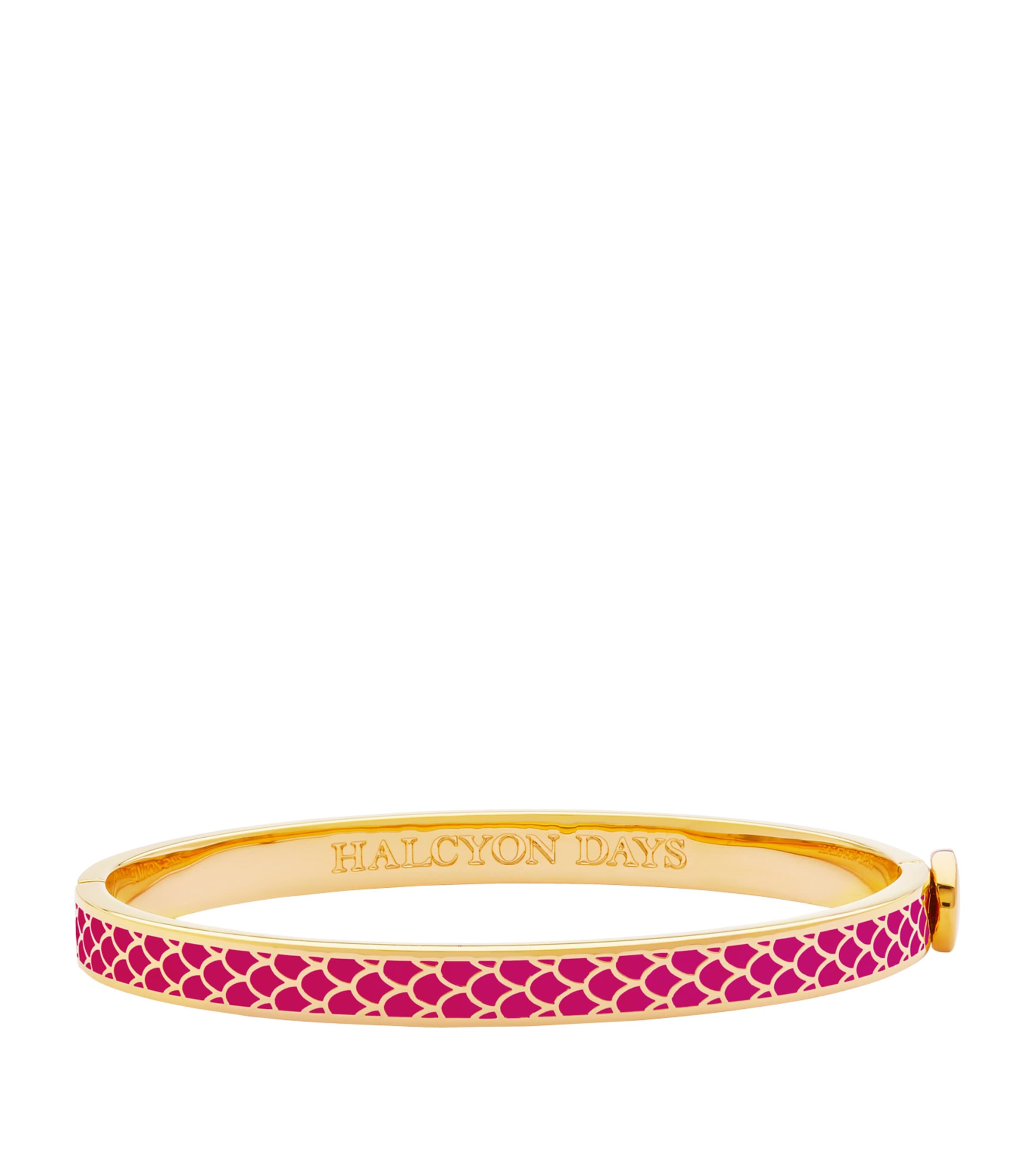 Halcyon Days Gold-Plated Enamel Salamander Bangle Pink/gold Image 1