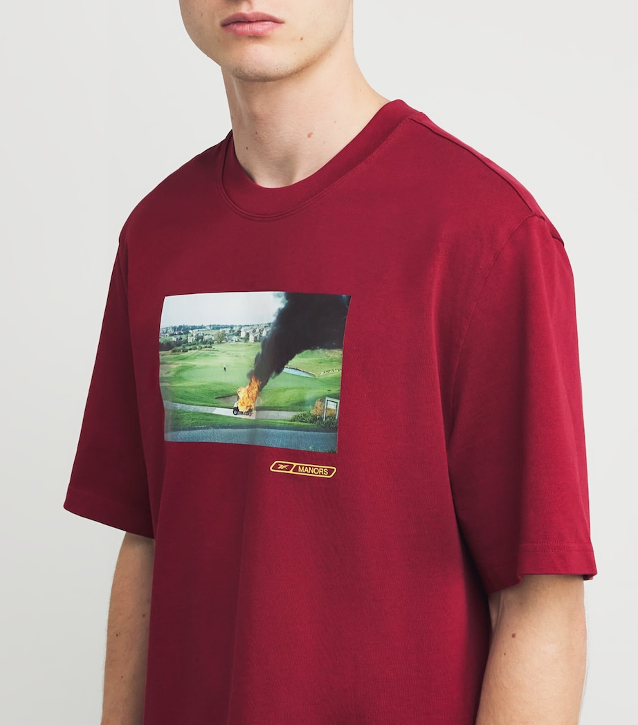 x Reebok Cotton Graphic T-Shirt BURGUNDY Image 6
