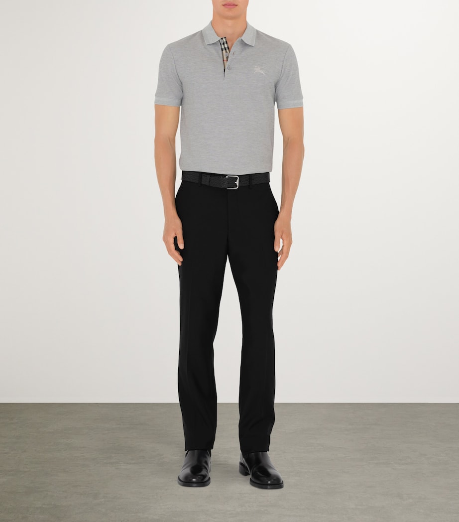 Cotton EKD Polo Shirt PALE GREY MELANGE Image 2