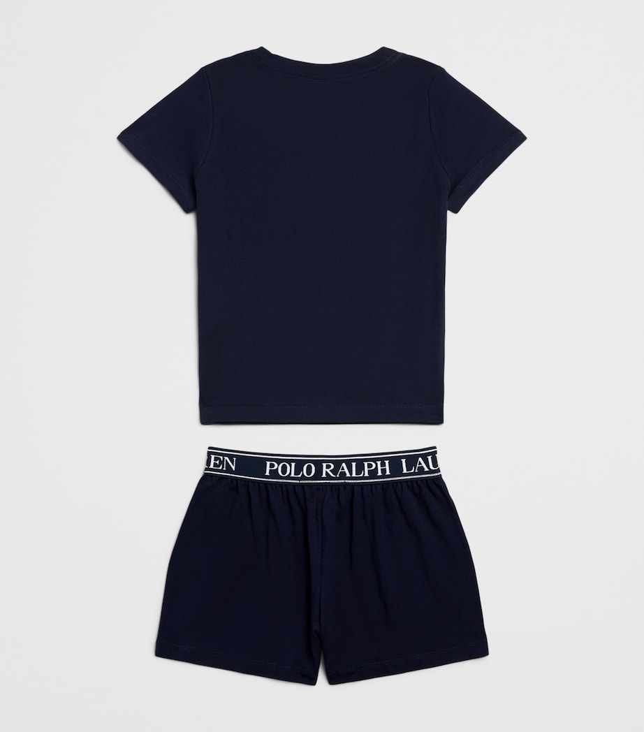 Ralph Lauren Kids Jersey Polo Pony Pyjama Set (4-6 Years) Navy Image 2