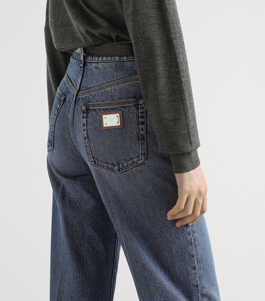 Fold-Effect High-Rise Jeans COMBINED COLOUR Image 4