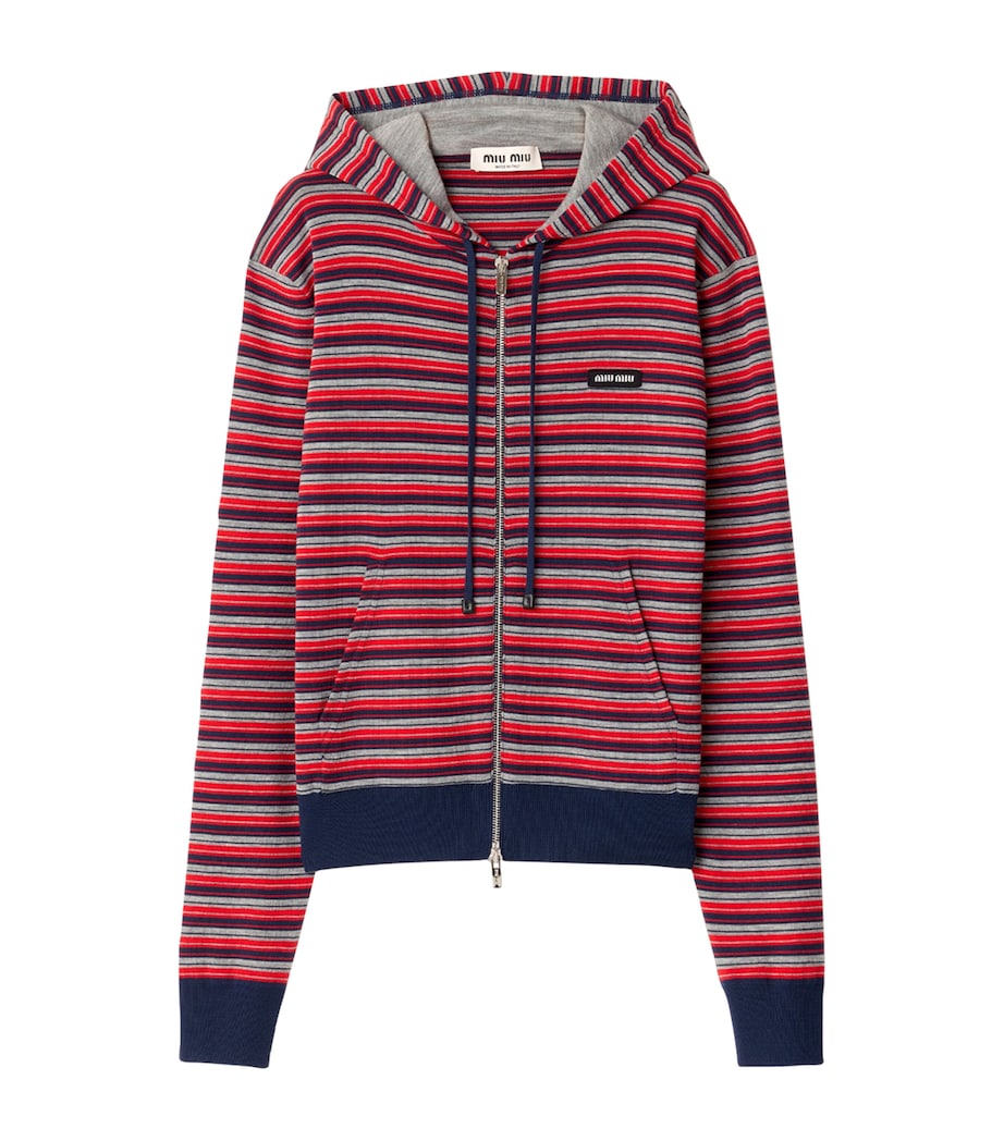 Miu Miu Womens WOOL HOODIE JACKET. Image 1