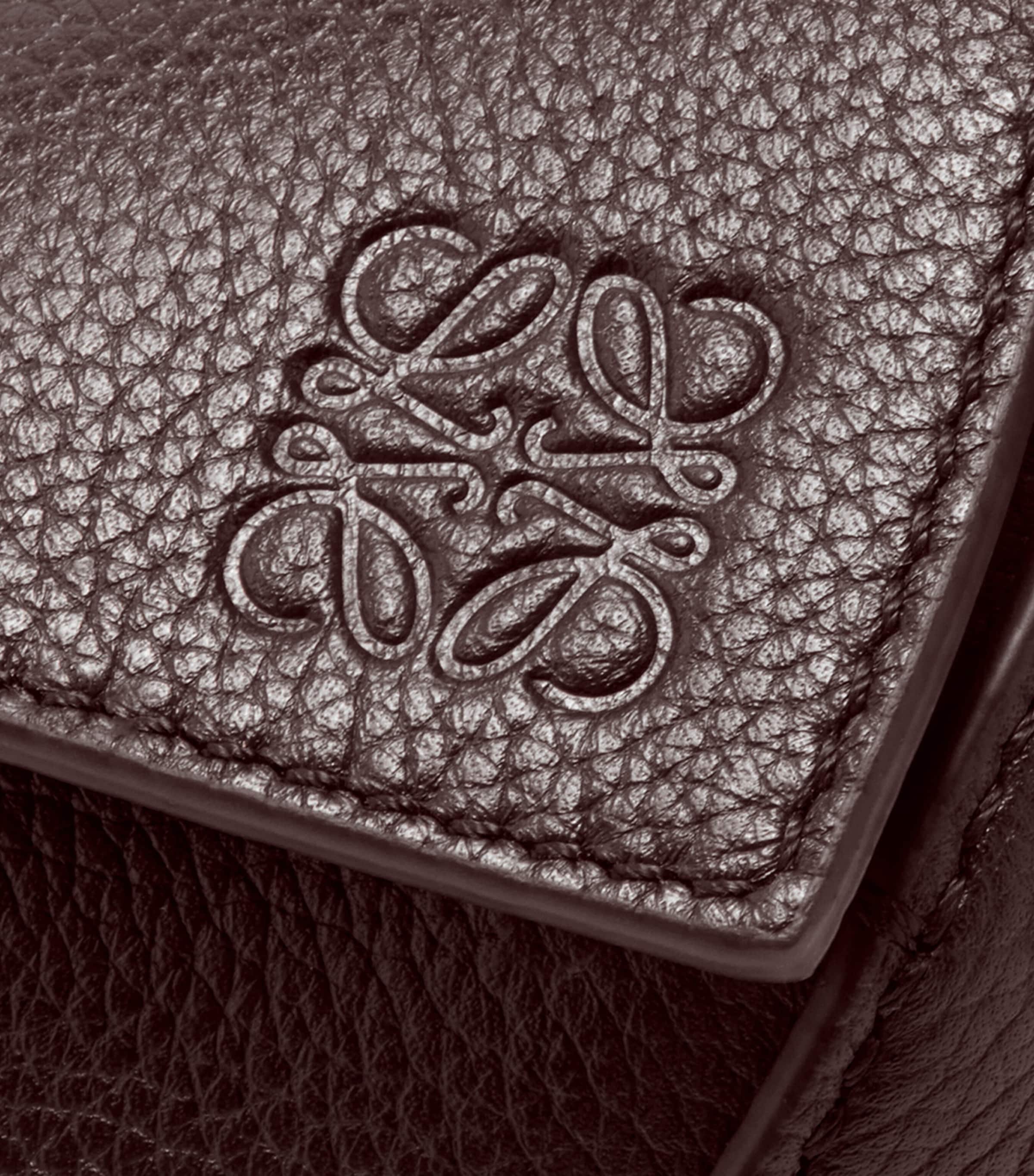 LOEWE Mini Leather Puzzle Top-Handle Bag Dark Chestnut Image 8