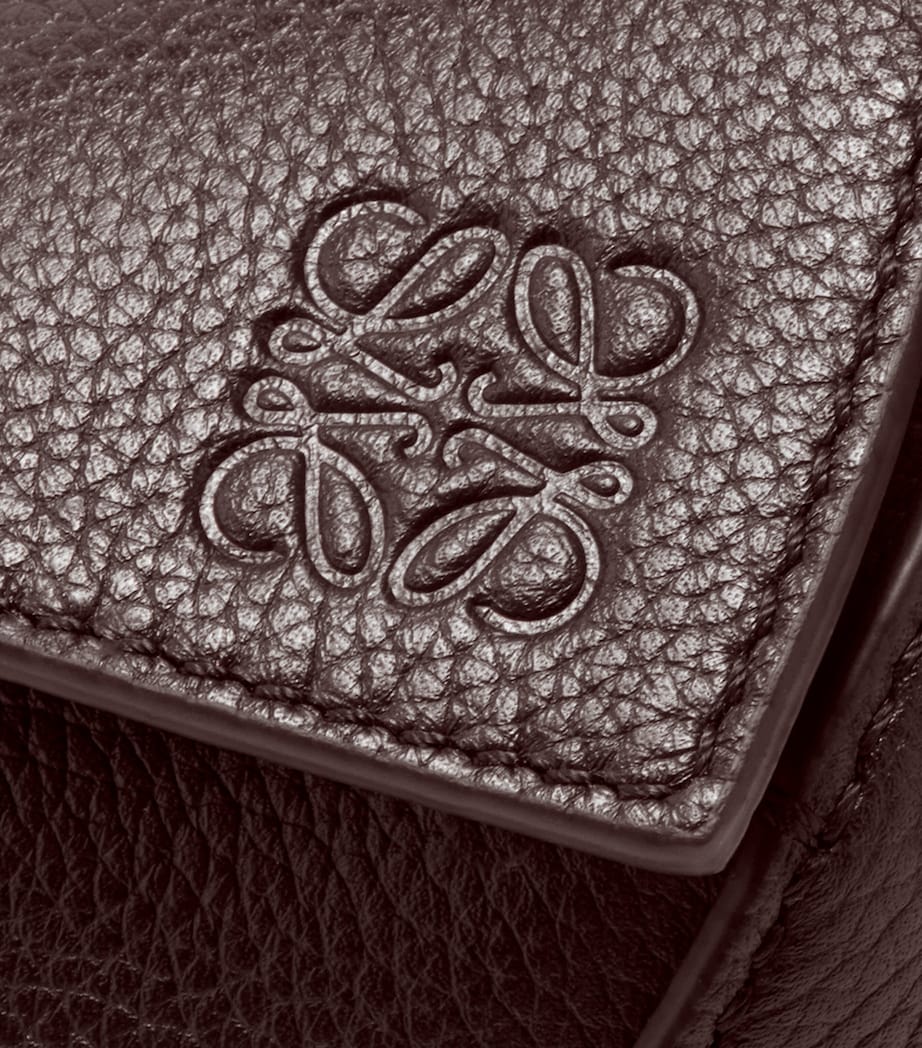 LOEWE Mini Leather Puzzle Top-Handle Bag Dark Chestnut Image 8