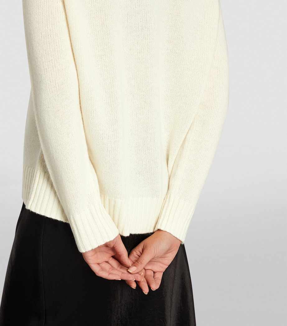 Open Cashmere Sweater IVORY Image 6