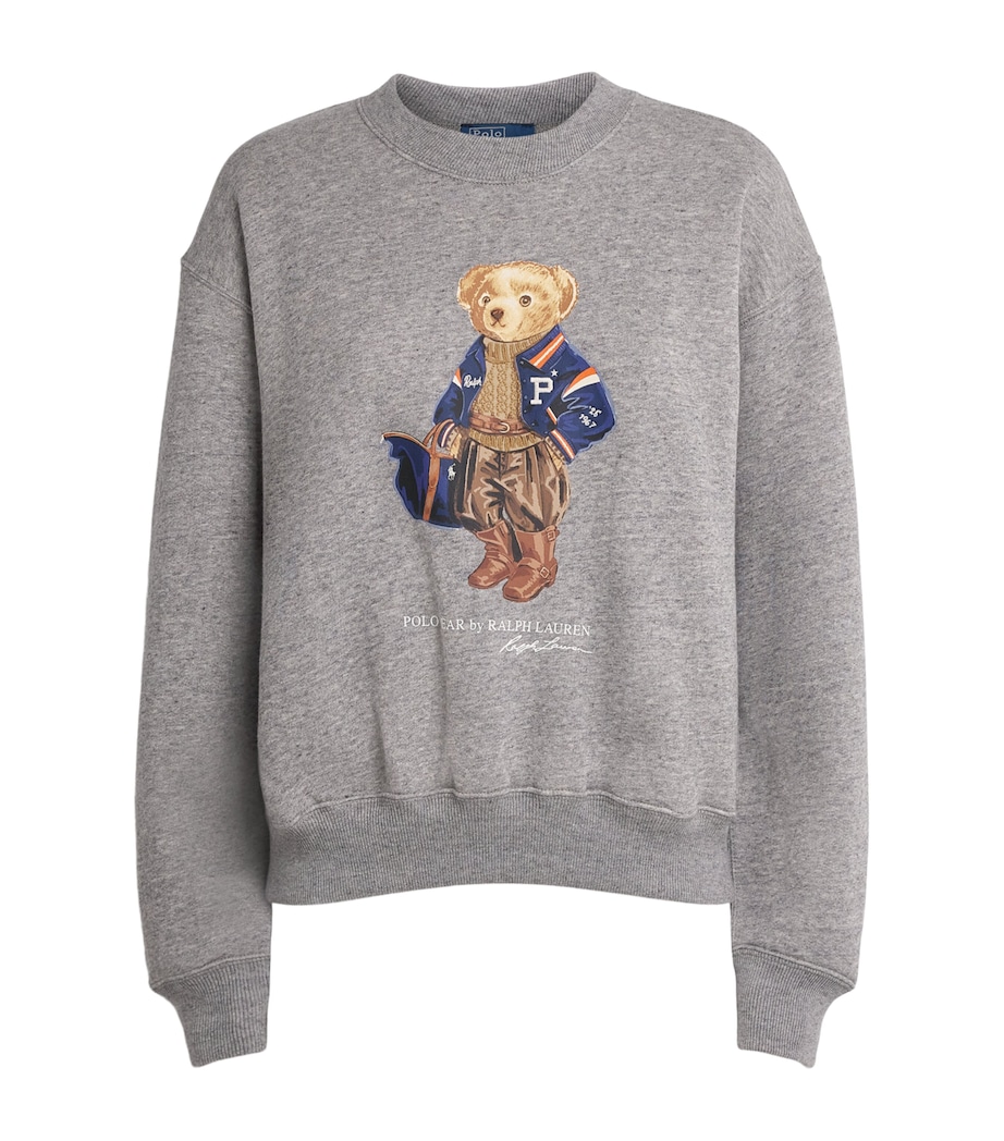 Polo Ralph Lauren Womens Polo Bear Sweatshirt Dark Vintage Heather Image 1