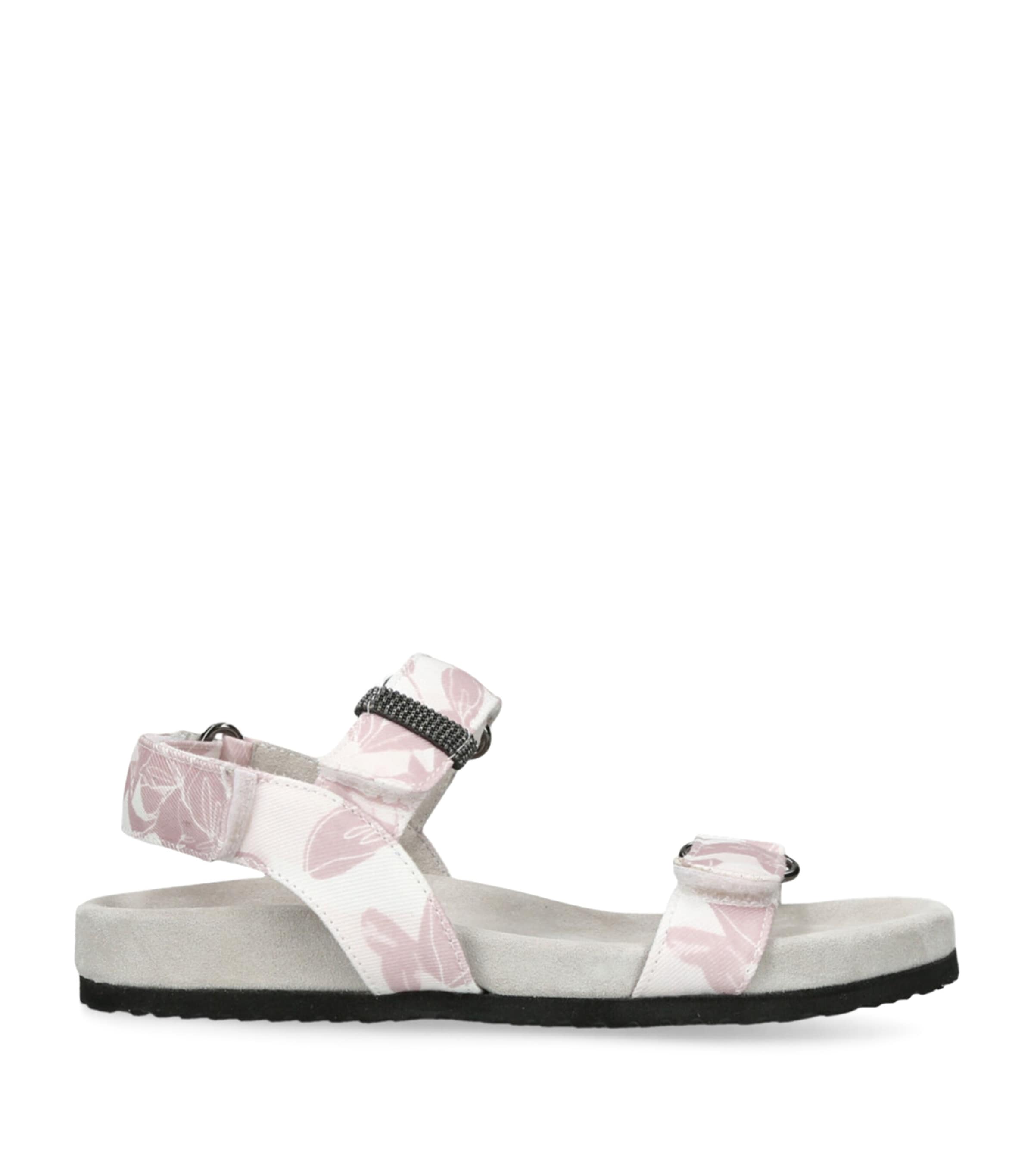 Brunello Cucinelli Kids' Cotton Printed Sandals