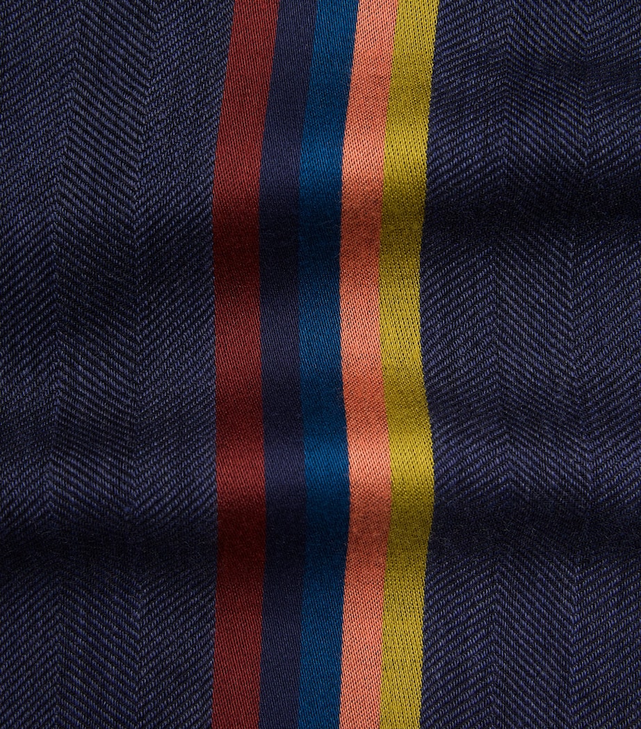 Paul Smith Virgin Wool-Blend Central Stripe Scarf Image 4