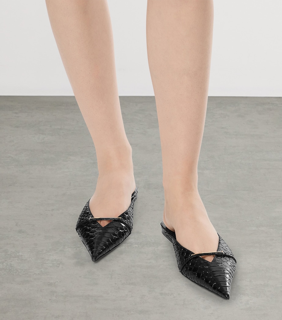TOM FORD Python-Embossed Leather Julianne Mules Naa Image 2