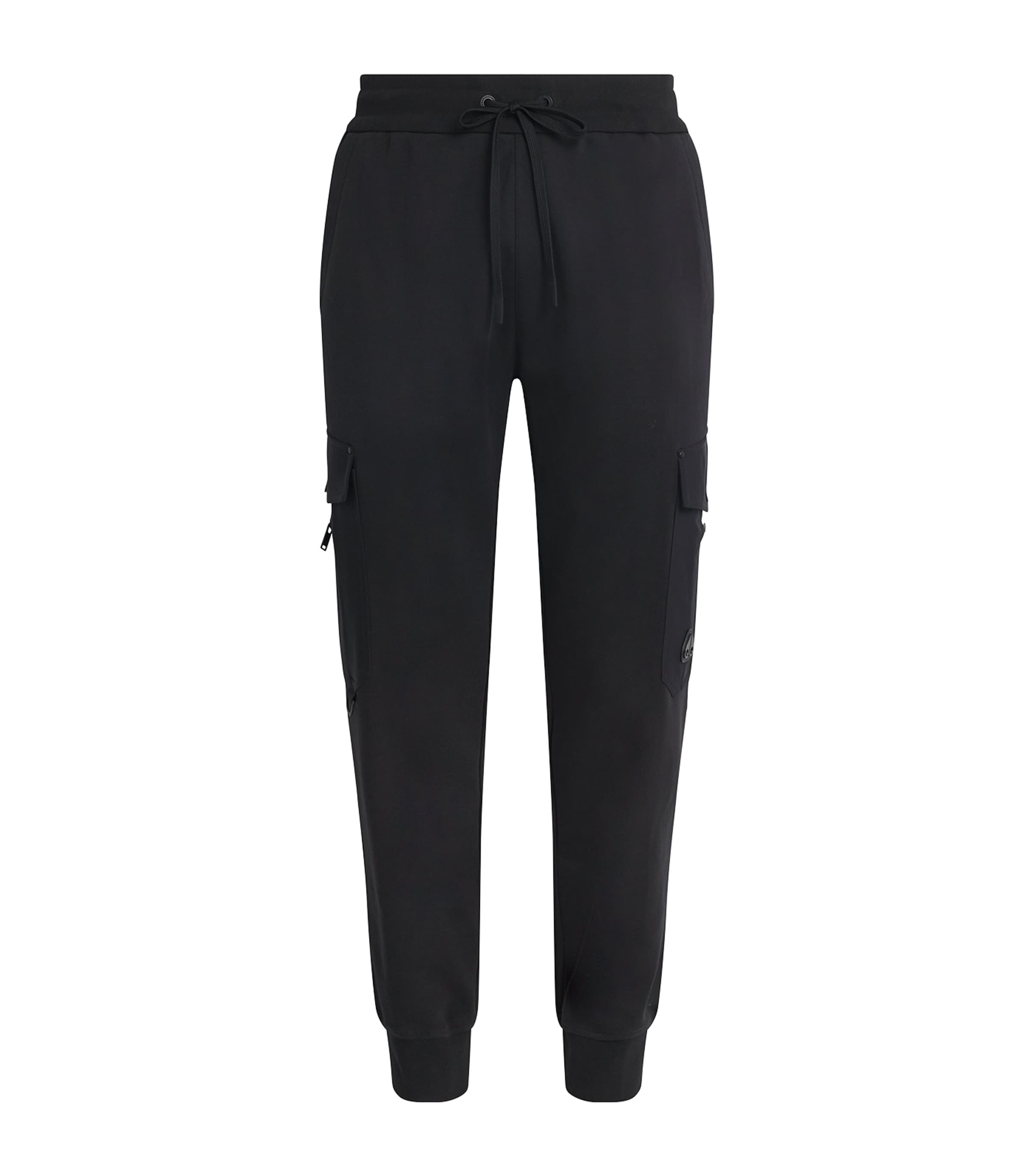 Moose Knuckles Cotton Dalon Cargo Sweatpants In Black