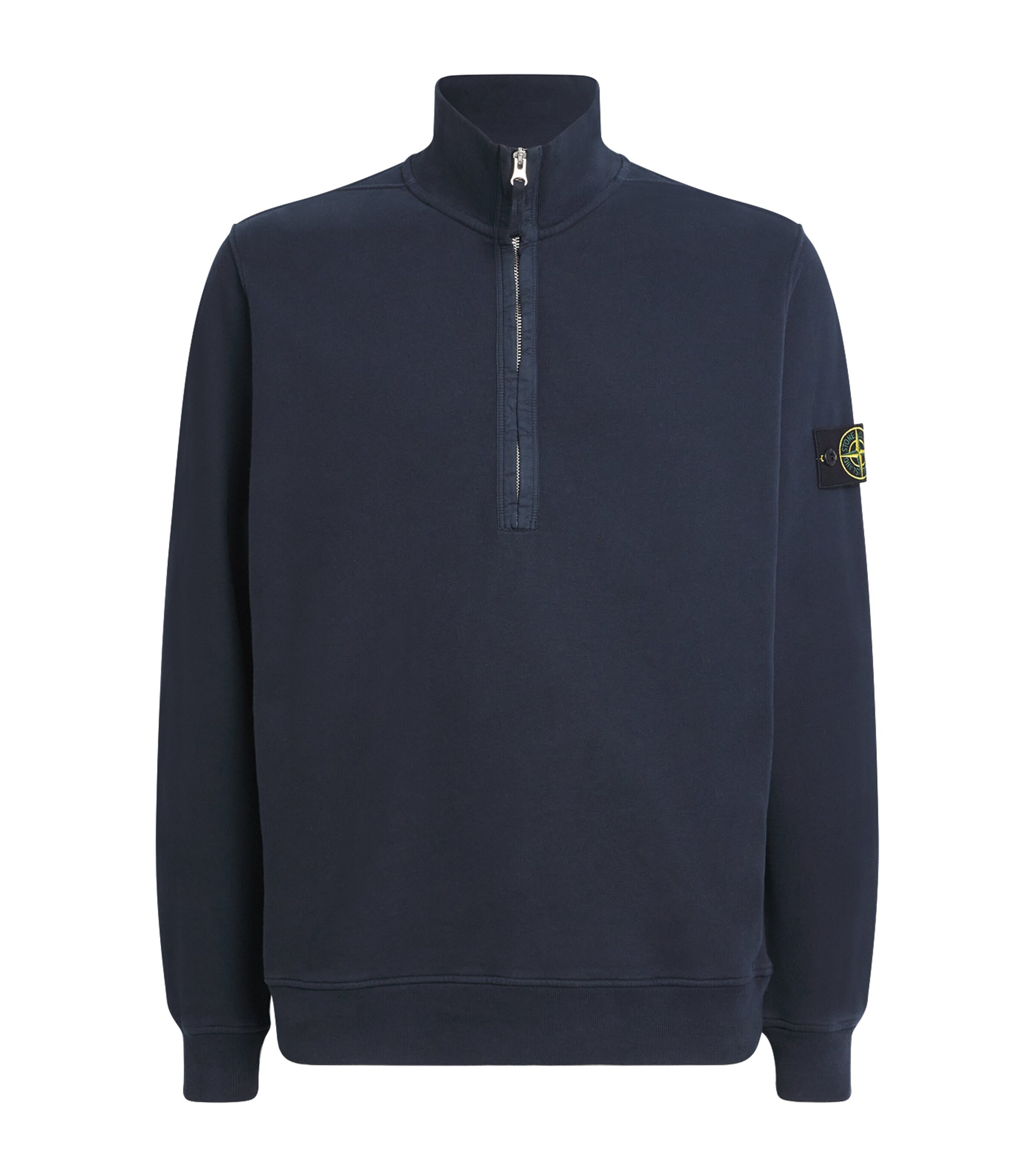 Stone Island Cotton Half-Zip Sweatshirt | Men Clothing | Sweatshirts & Hoodies | Designers | Stone Island