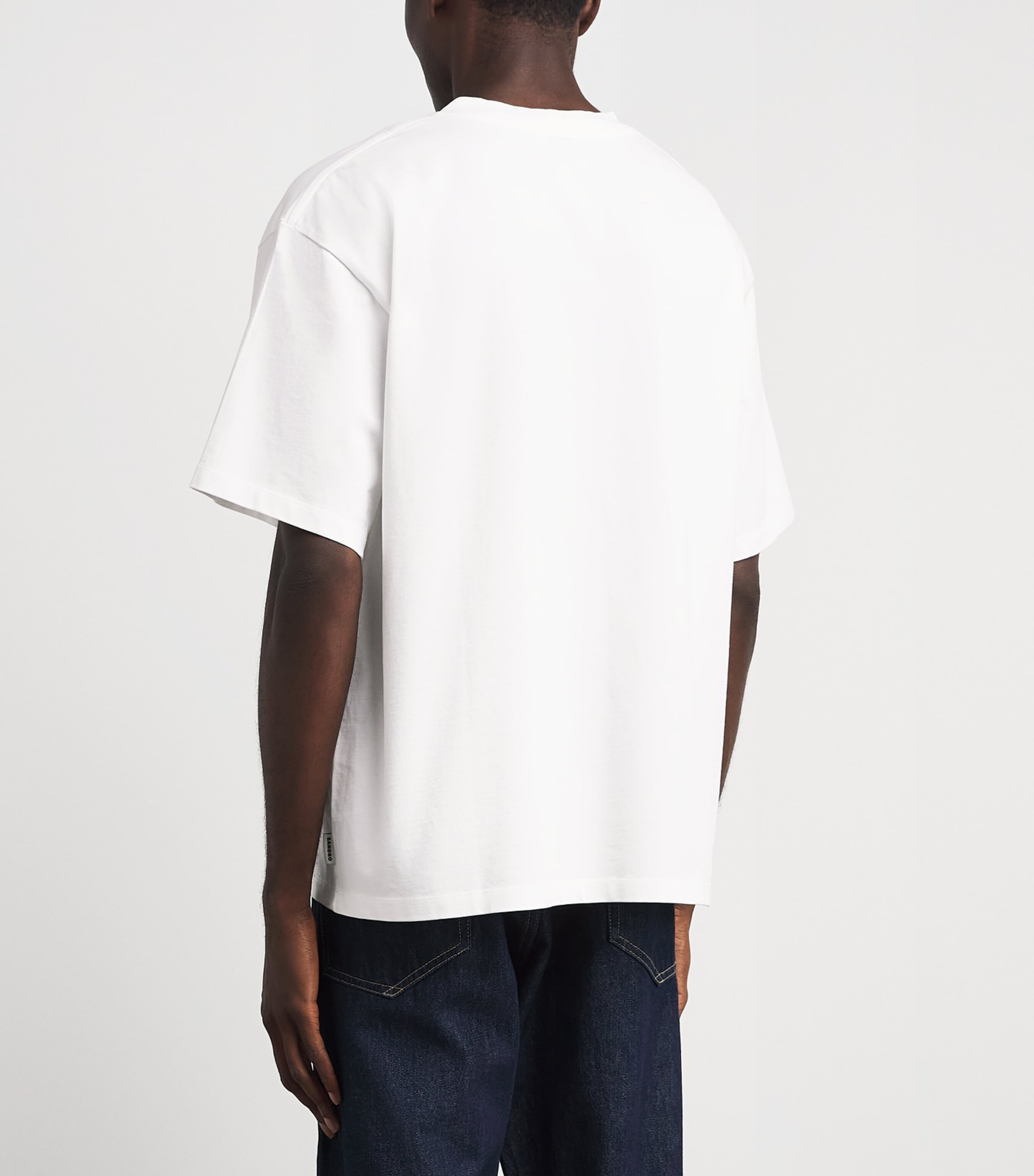 Sandro Paris Mens Cotton Oversized T-Shirt White Image 5