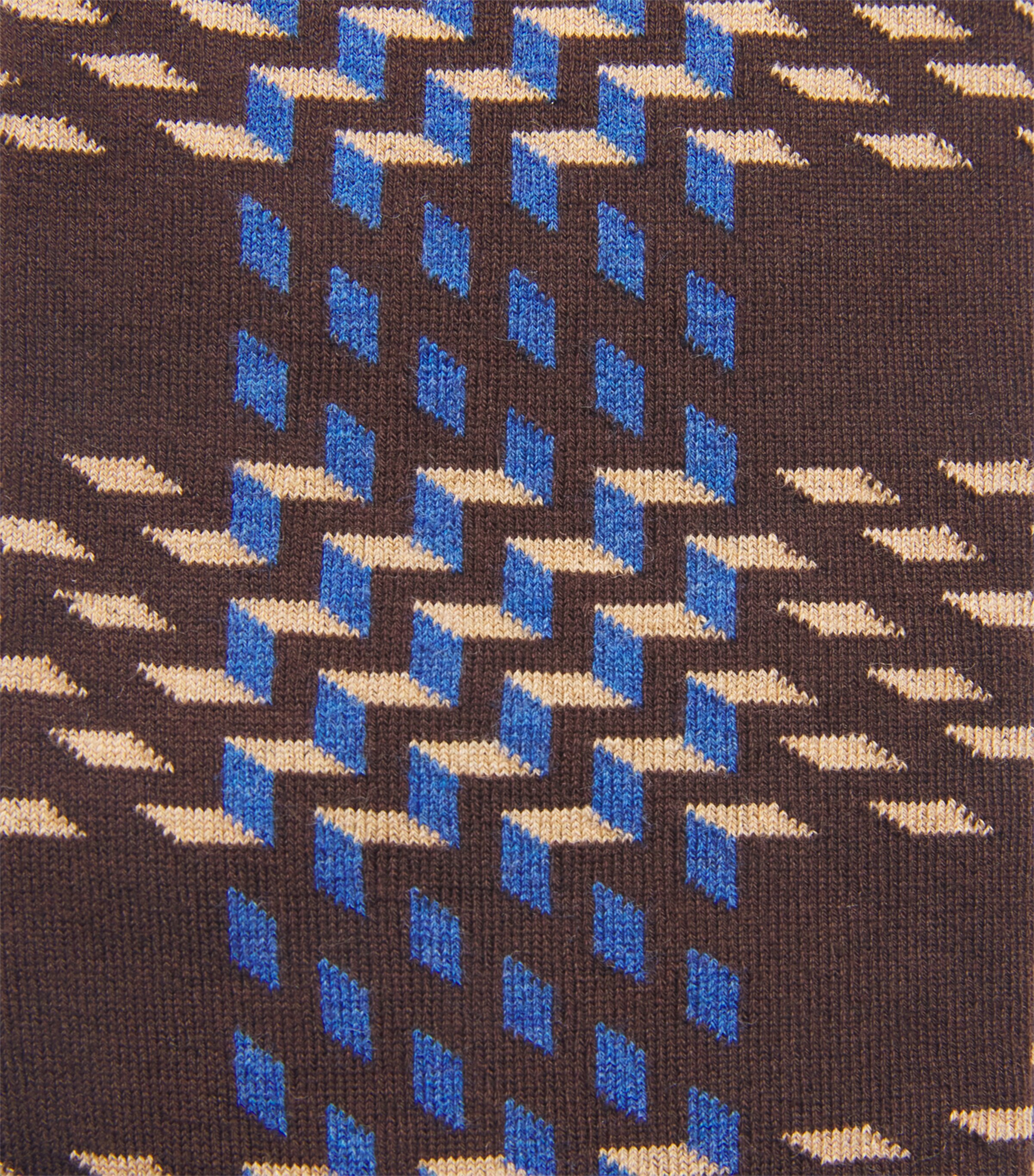 Doré Doré Mens Cotton Patterned Socks Chocolat Image 2