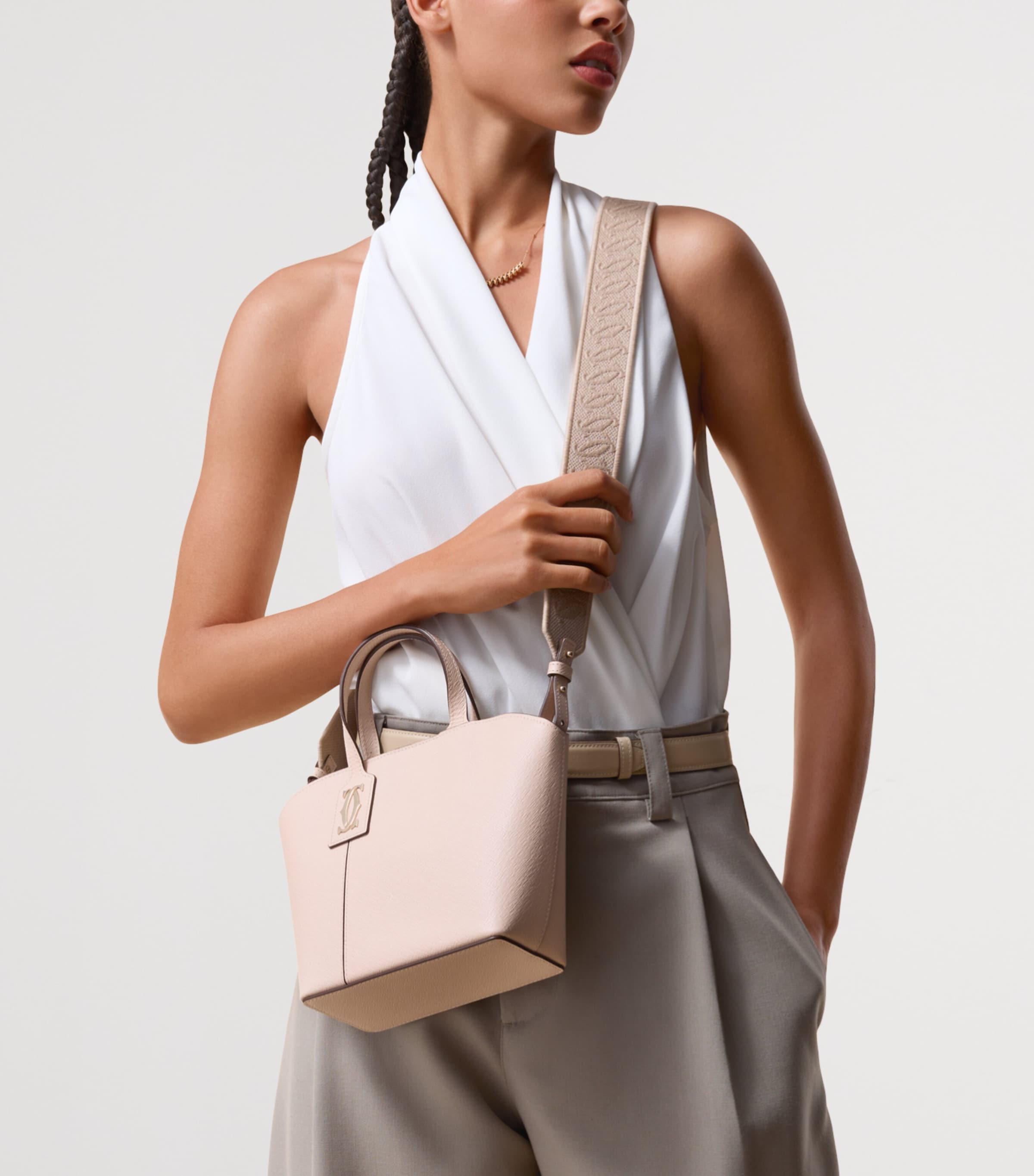 Cartier Mini Leather C de Cartier Tote Bag Peach Image 6