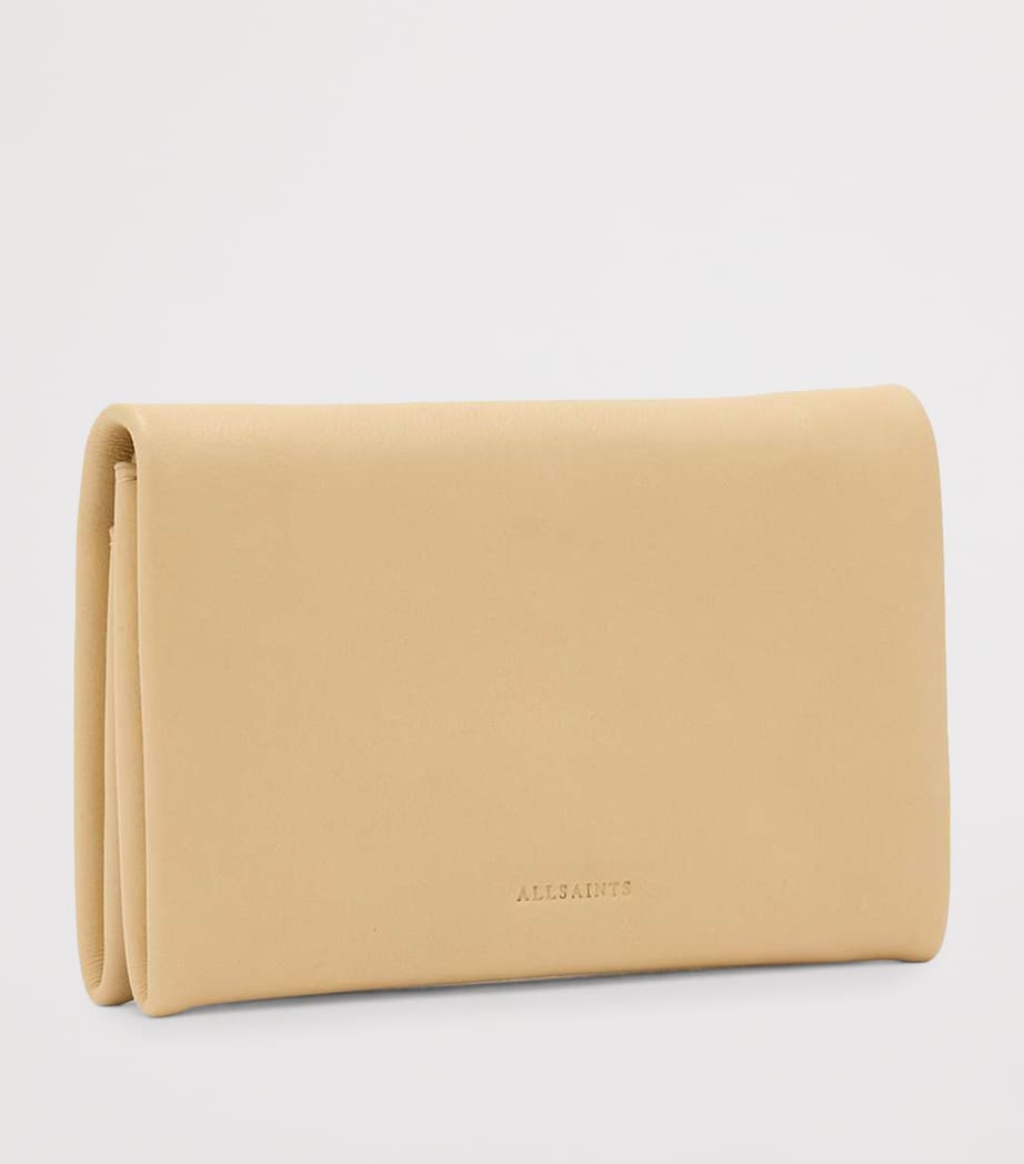 AllSaints Leather Harluna Wallet Mellow Yellow Image 3