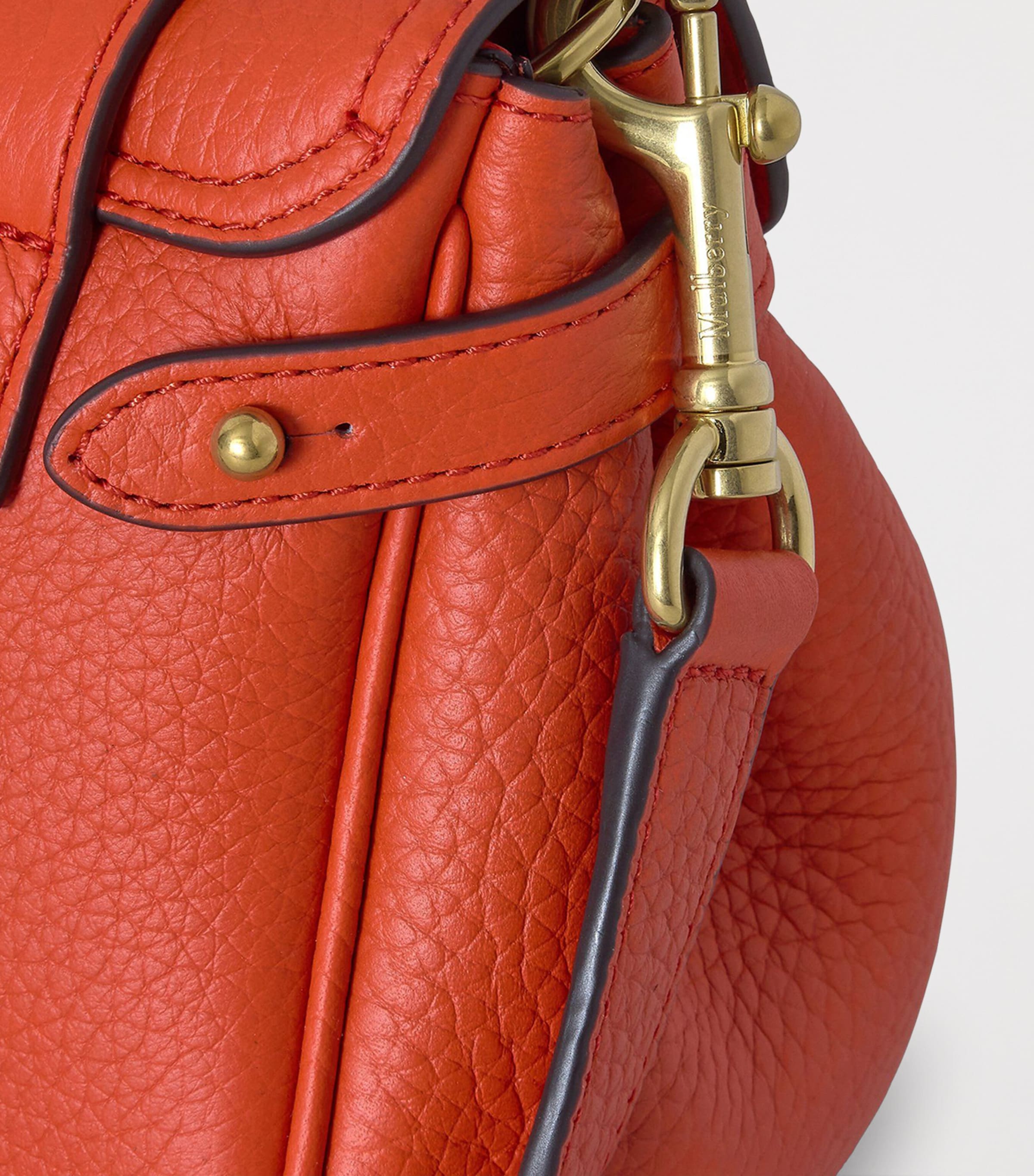 Mulberry Leather Alexa Cross-Body Bag Coral Orange Image 4