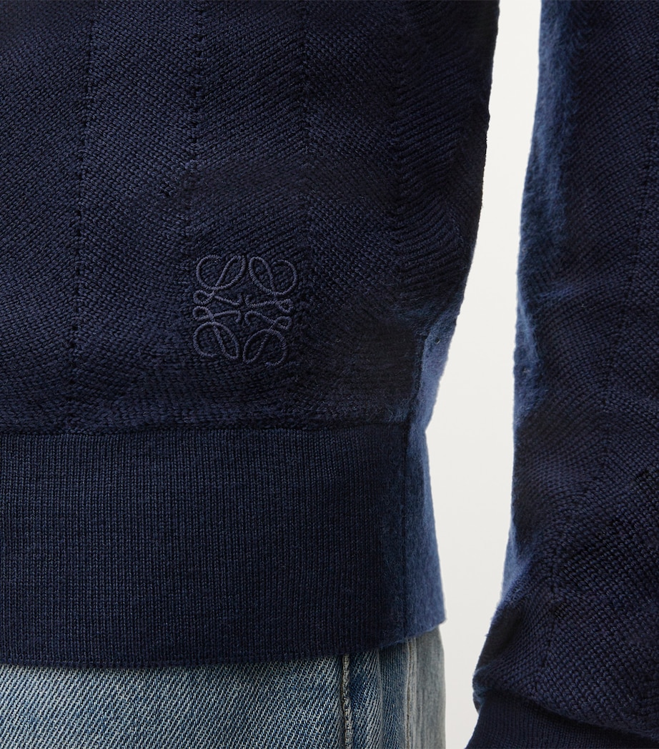 Wool-Blend Zigzag Sweater NAVY BLUE/MULTICOLOR Image 5