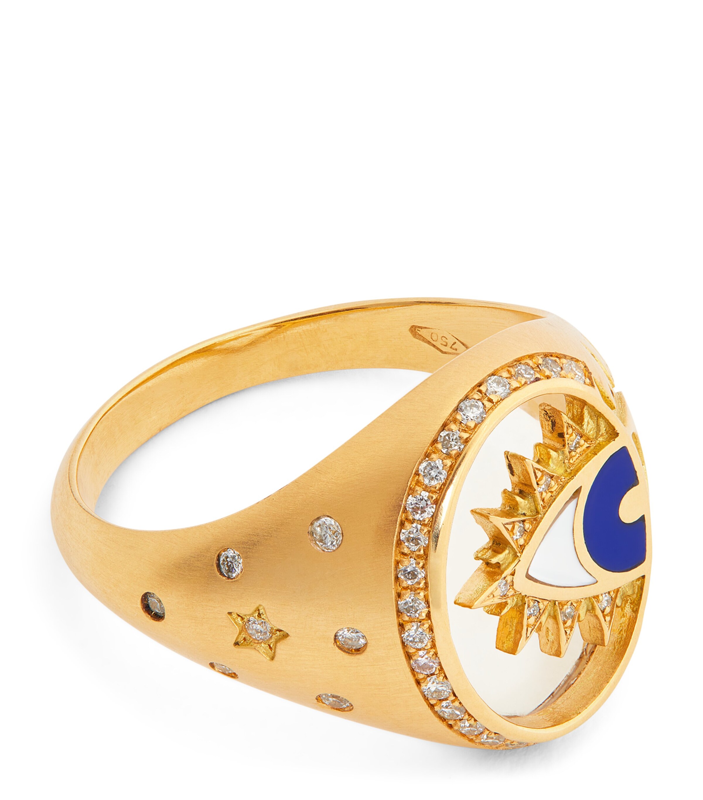 L'ATELIER NAWBAR Yellow Gold, Diamond and Mother-of-Pearl Eye On Biladi Ring Yellow Gold Image 1