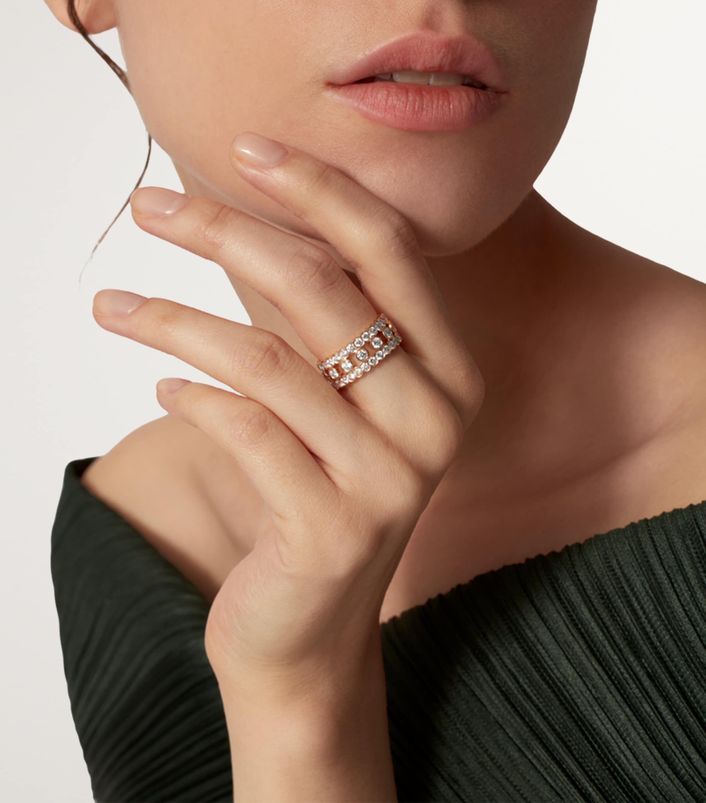 Cartier Rose Gold and Diamond Broderie de Cartier Ring Rose Gold Image 2
