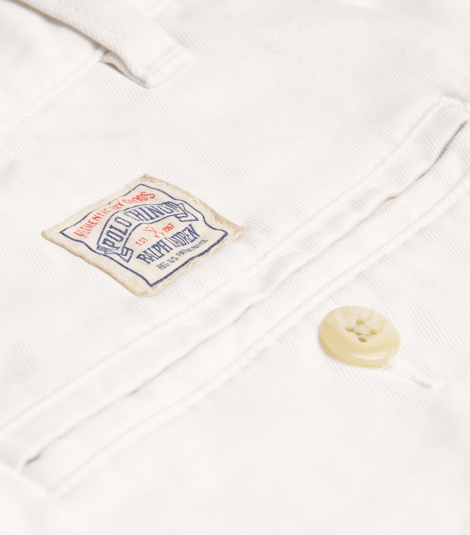 Cotton Pleated Cormac Shorts WHITE Image 5