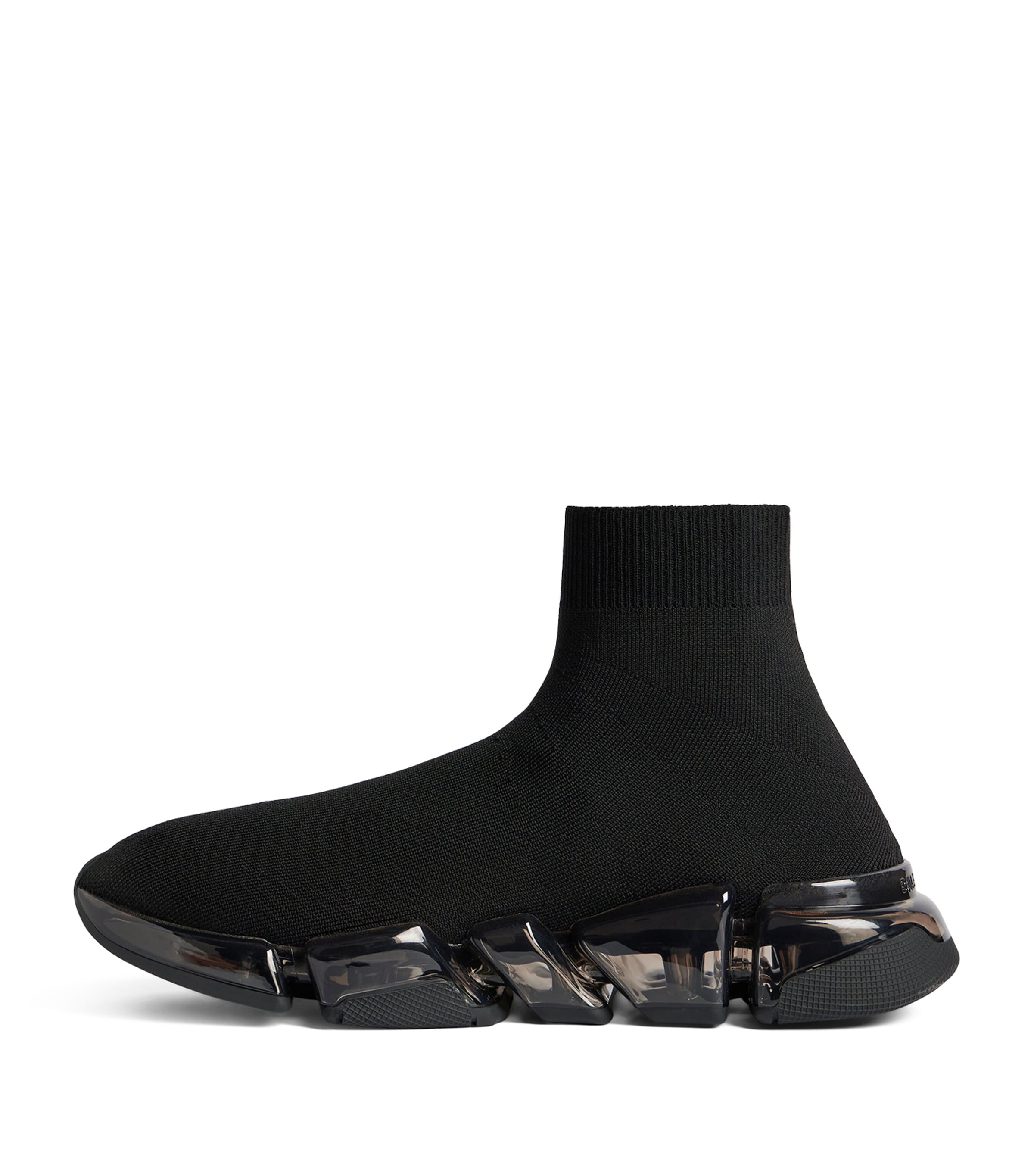 靴 BALENCIAGA SPEED TRAINER CLEARSOLE Balenciaga Black Clear Sole Speed 2.0 Sneakers | Harrods US