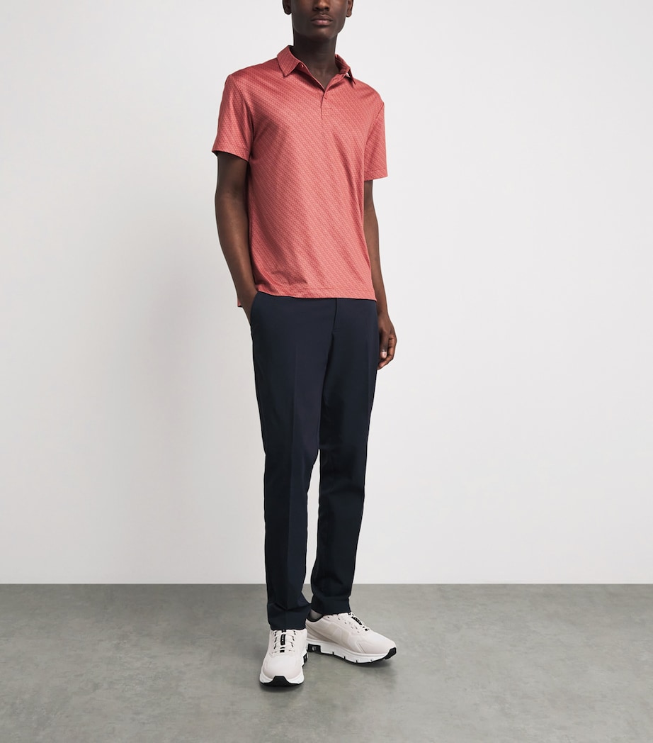 J Lindeberg Mens Tod Print Polo Shirt Flight Bridge Image 2