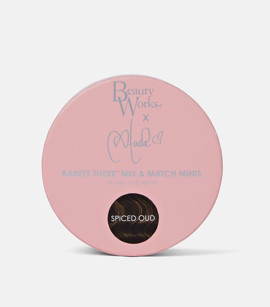 Beauty Works x Huda BARELY THERE Mix & Match Minis Clip-In Hair Extensions (20") SPICED OUD Image 3