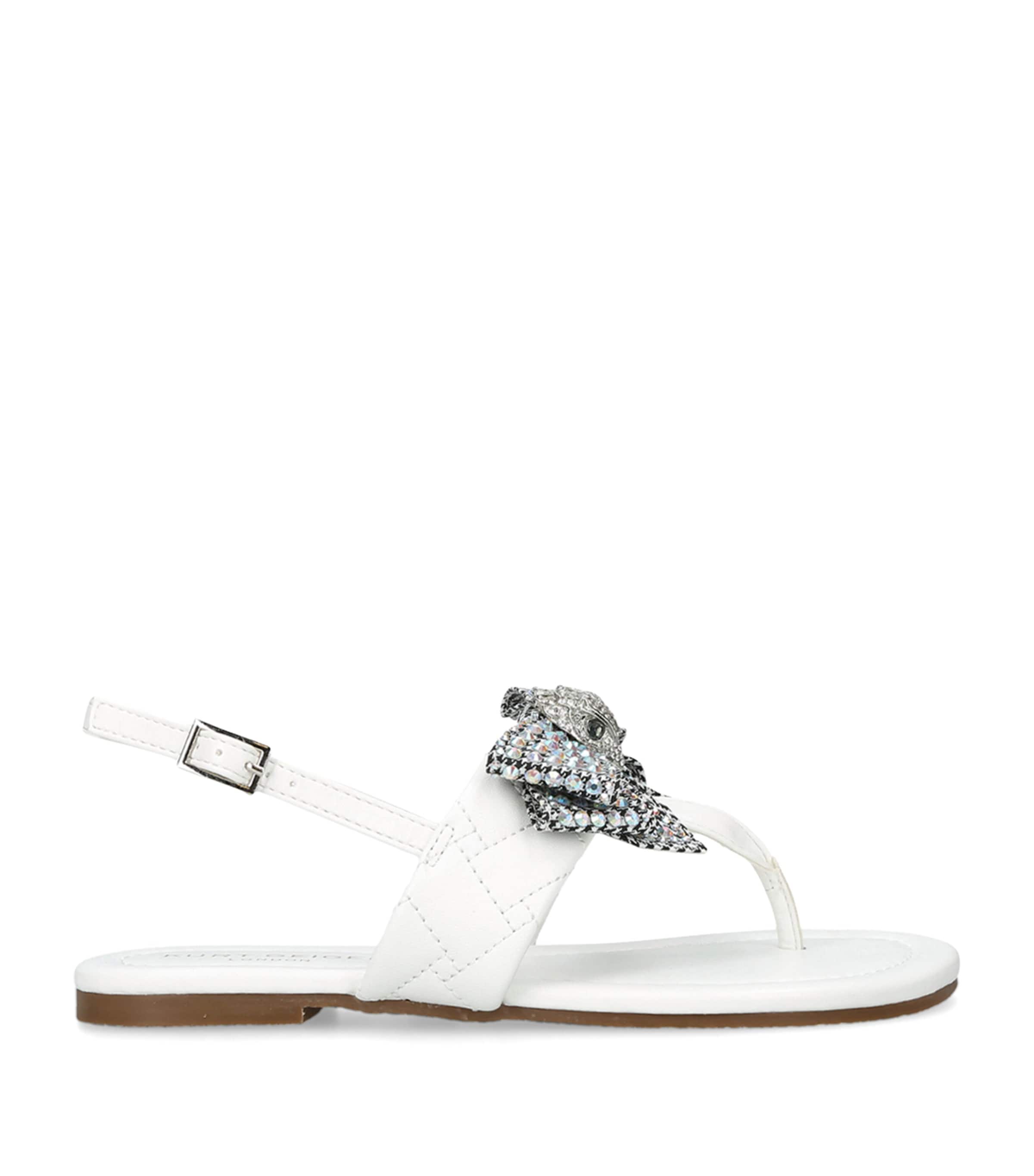 Kurt Geiger London Mini Kensington T-Bar Sandals White Image 3