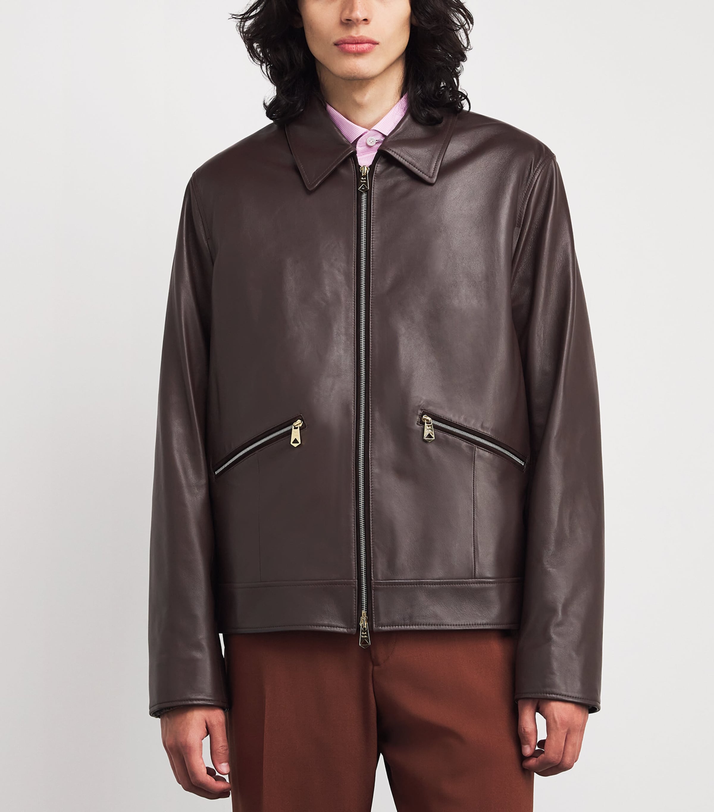 Nappa Leather Jacket BROWN-69A Image 3