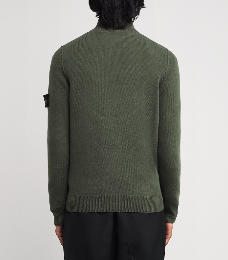 Lambswool-Blend Buttoned Sweater V0054 Image 4