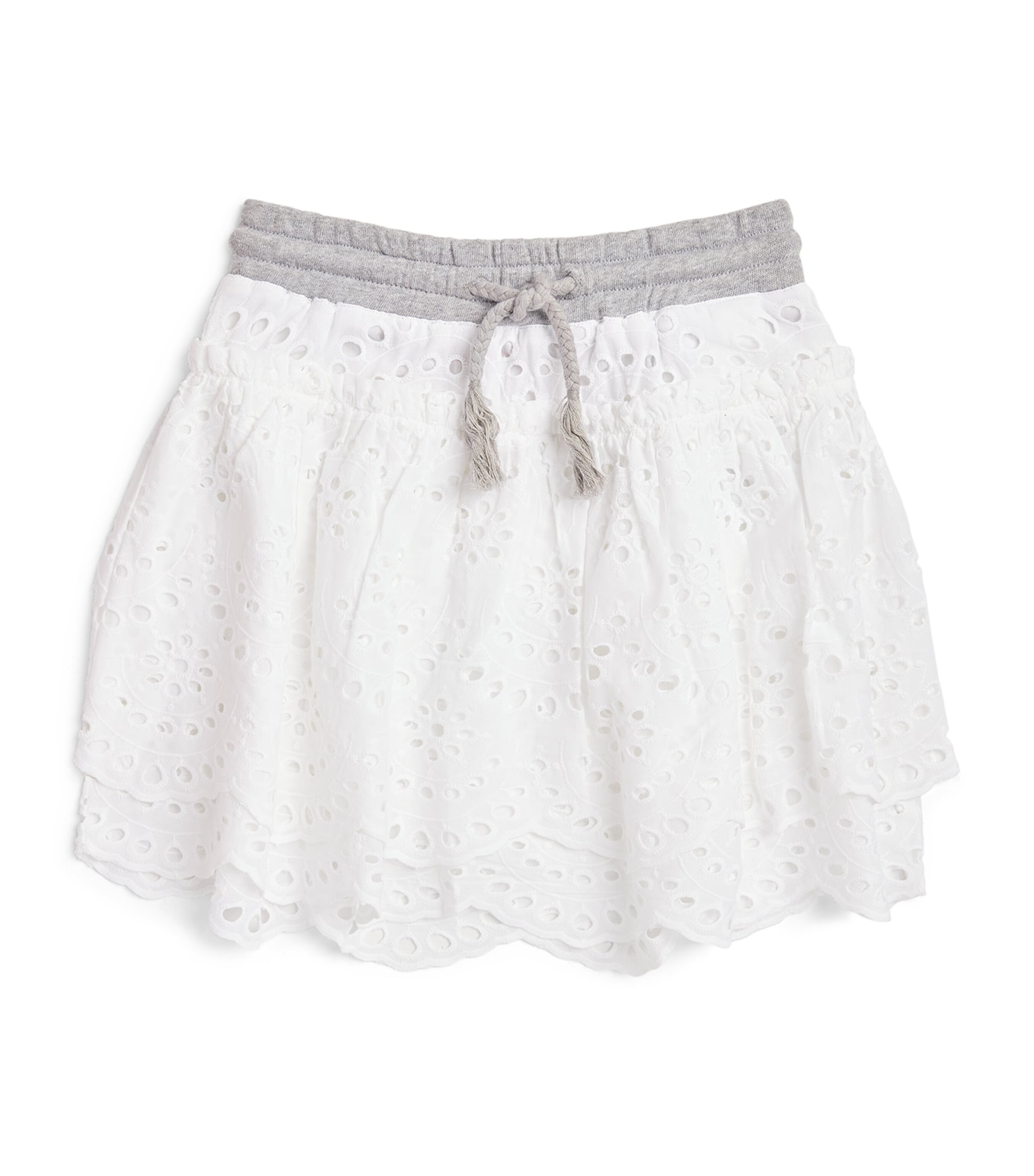 Max & Co Floral-lace Cotton Skirt In White