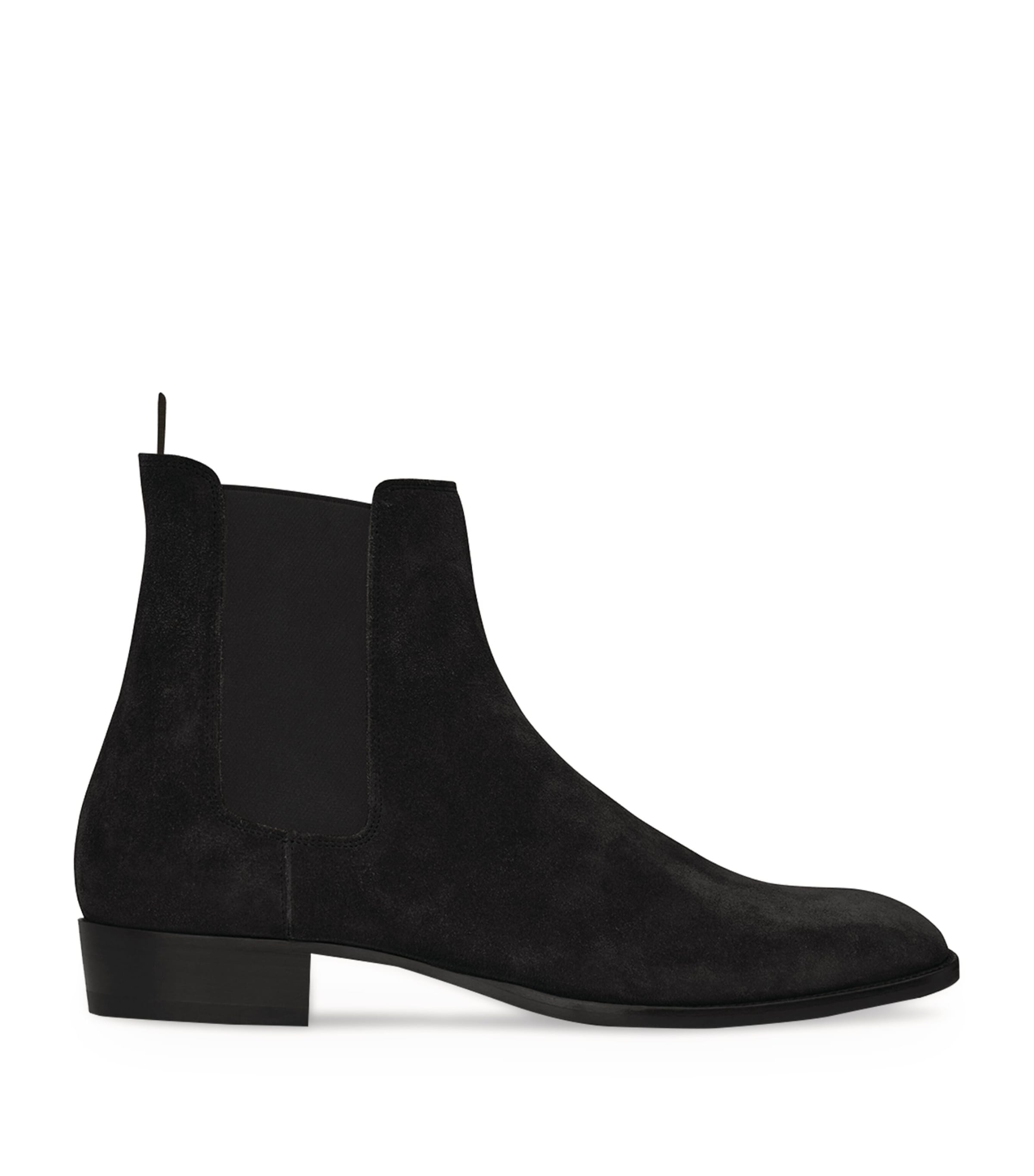 Saint Laurent Suede Wyatt Chelsea Boots Image 1