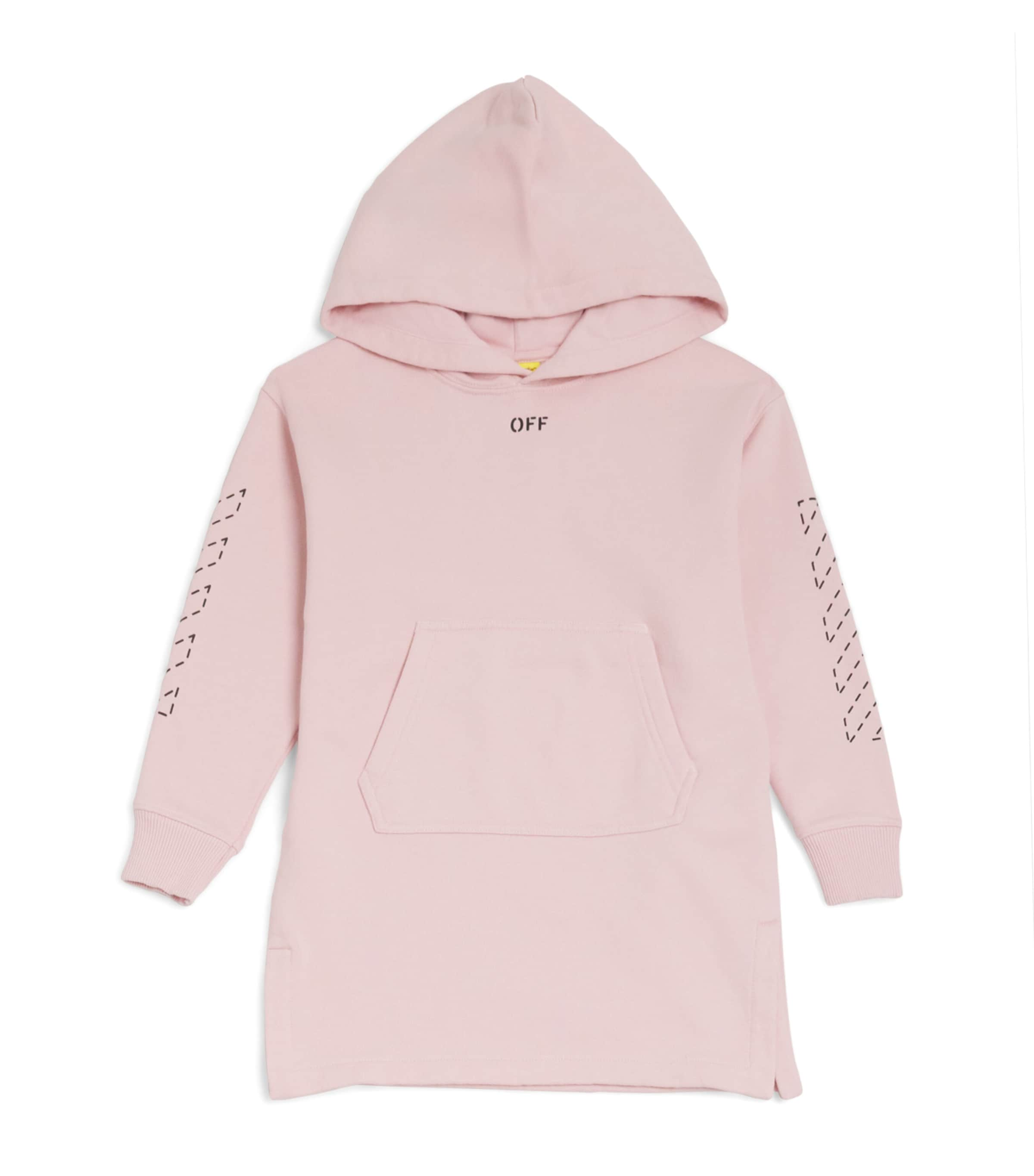 Shop Off-white Arrows Stitch Hoodie Dress In Pink